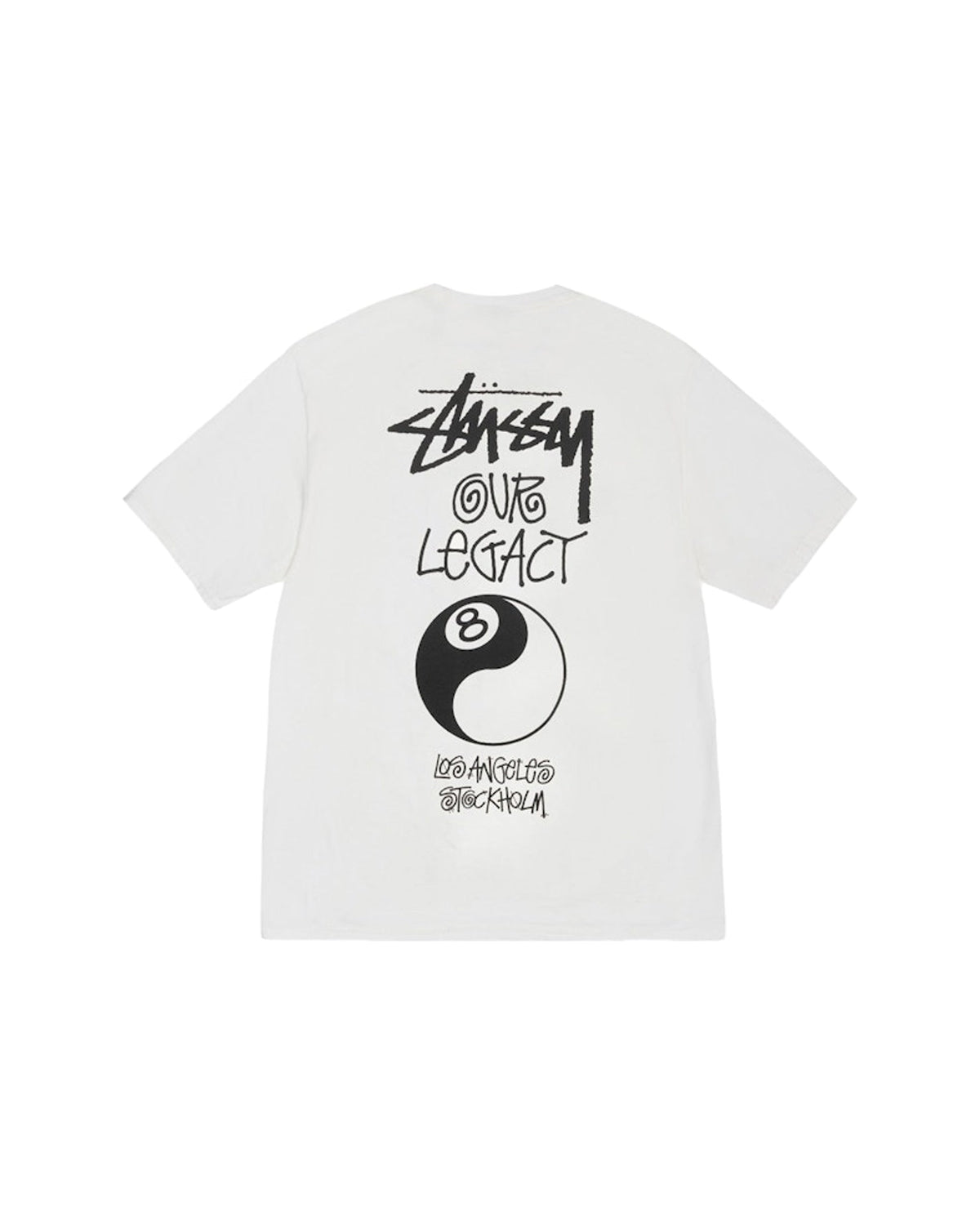Stussy x Our Legacy Work Shop 8 Ball Yin Yang Pigment Dyed Tee Natural