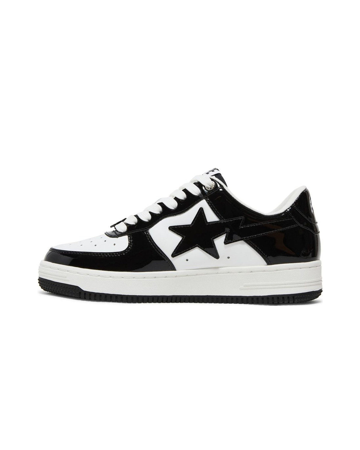 A Bathing Ape Bape Sta Patent Leather Black White