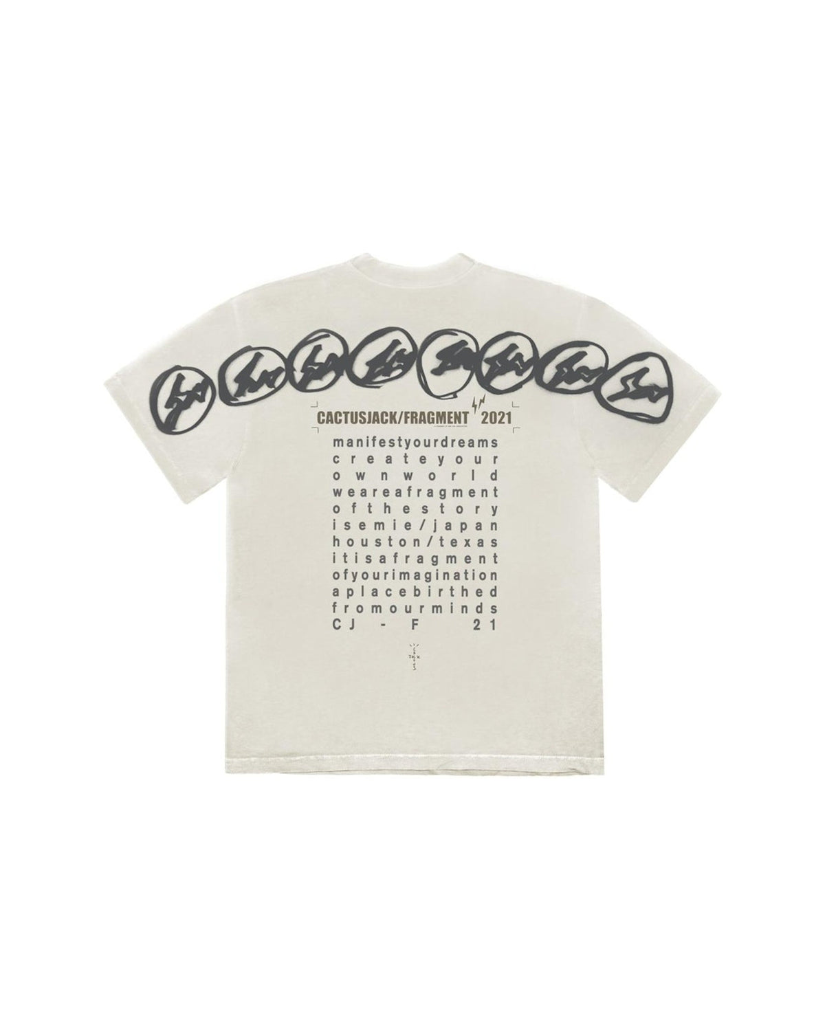 Travis Scott Cactus Jack For Fragment Manifest T-shirt White
