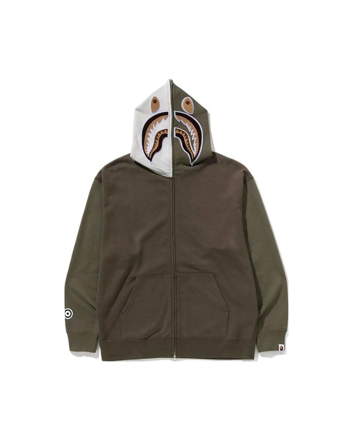 BAPE Shark Full Zip II Hoodie Olivedrab