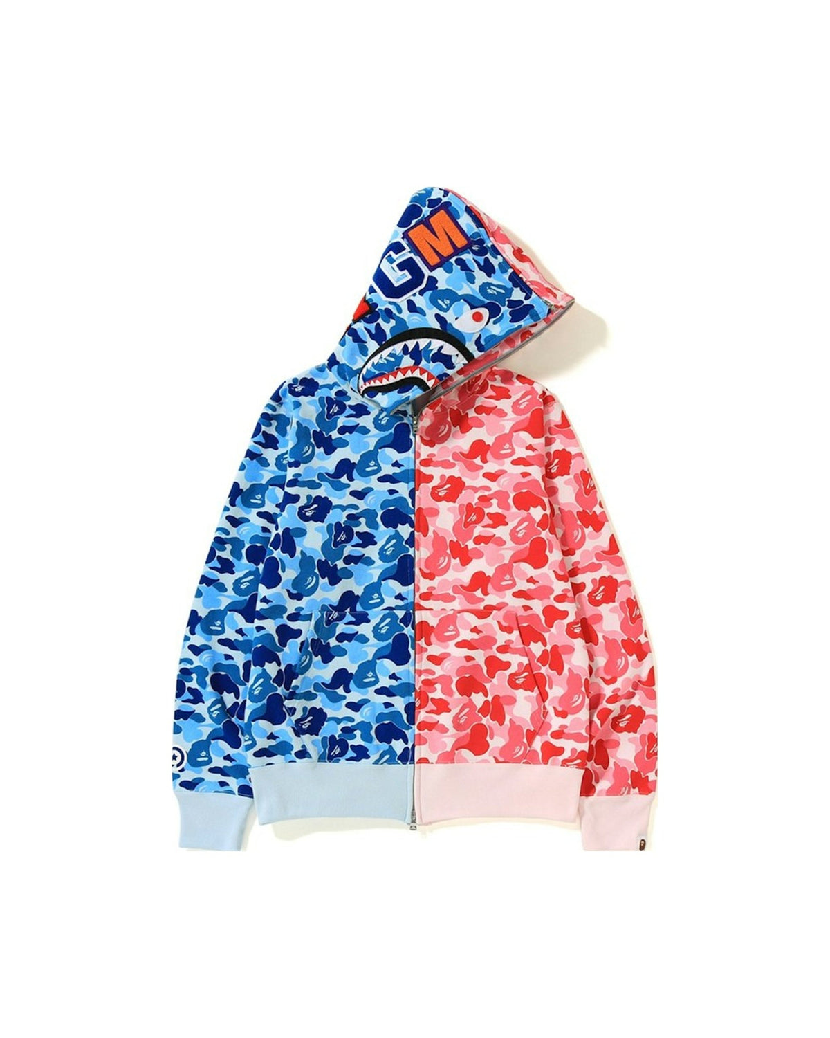 BAPE ABC Separate Shark Full Zip Hoodie Blue/Pink