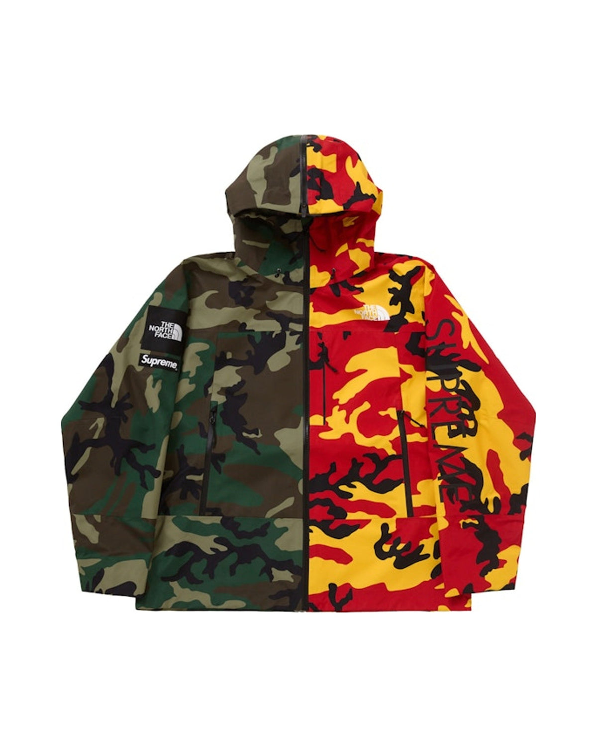 Supreme The North Face Split Taped Seam Shell Jacket Woodland Camo