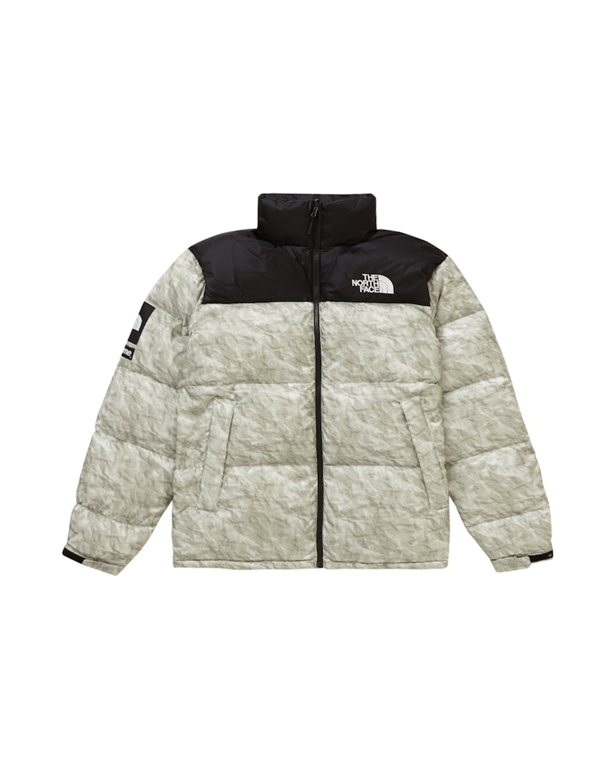 Supreme The North Face Paper Print Nuptse Jacket Paper Print