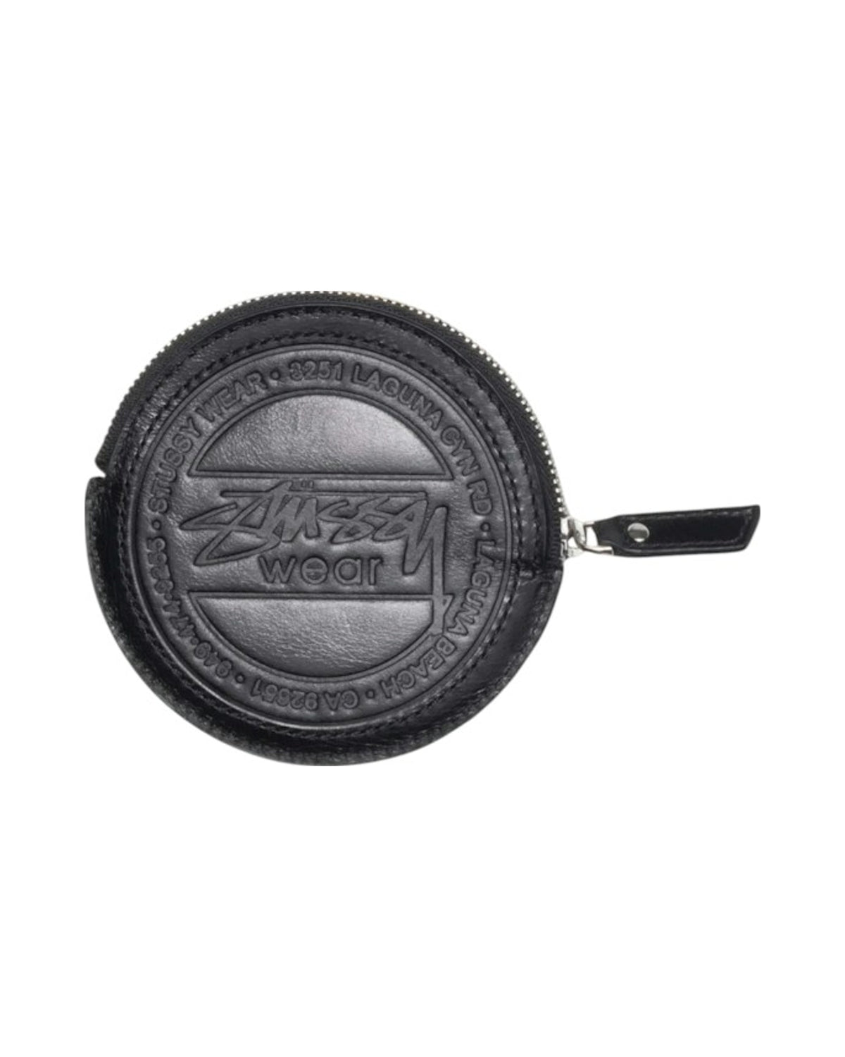 Stussy Surf Dot Leather Pouch Black