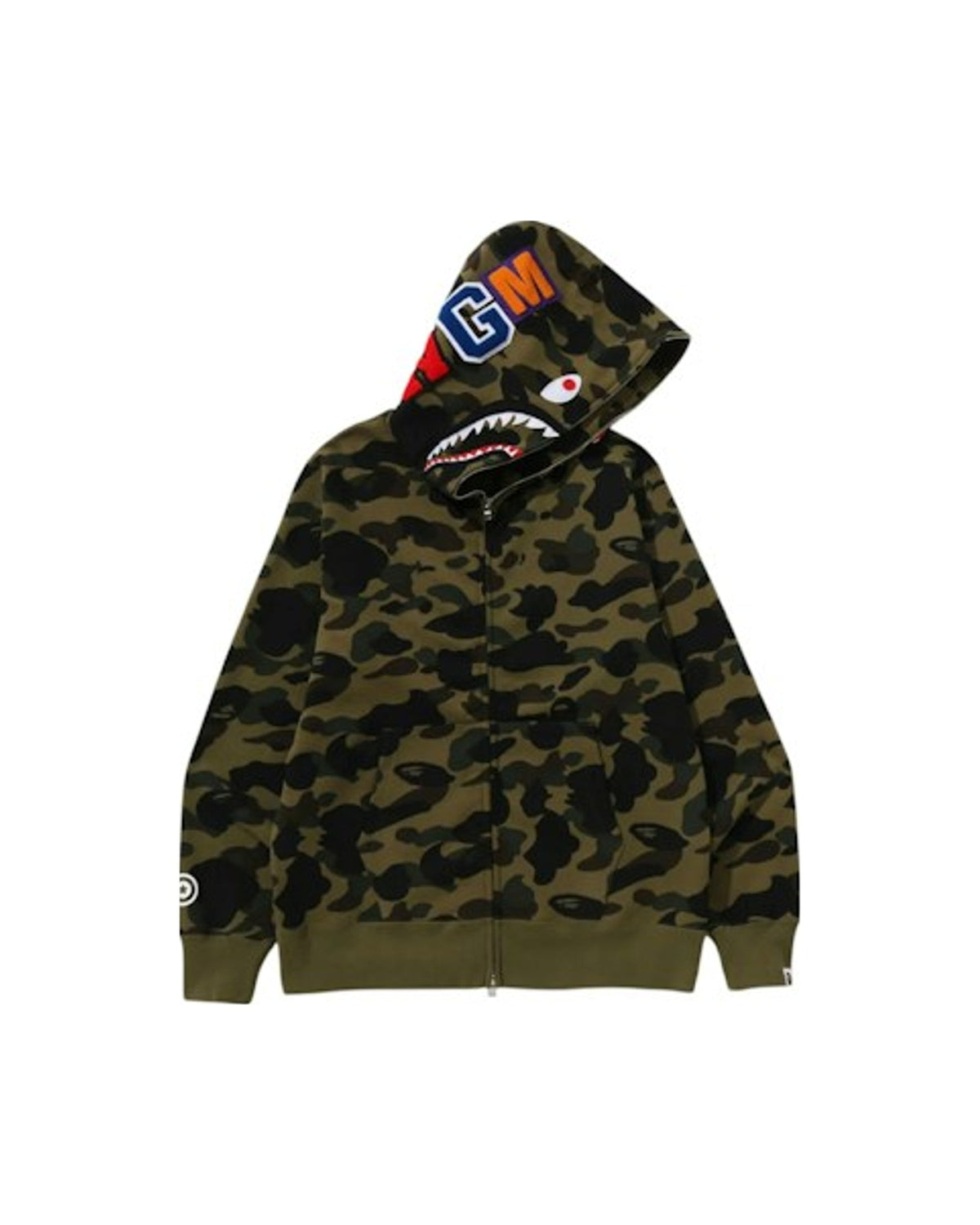 BAPE 1st Camo Shark Full Zip Hoodie (FW25) Green