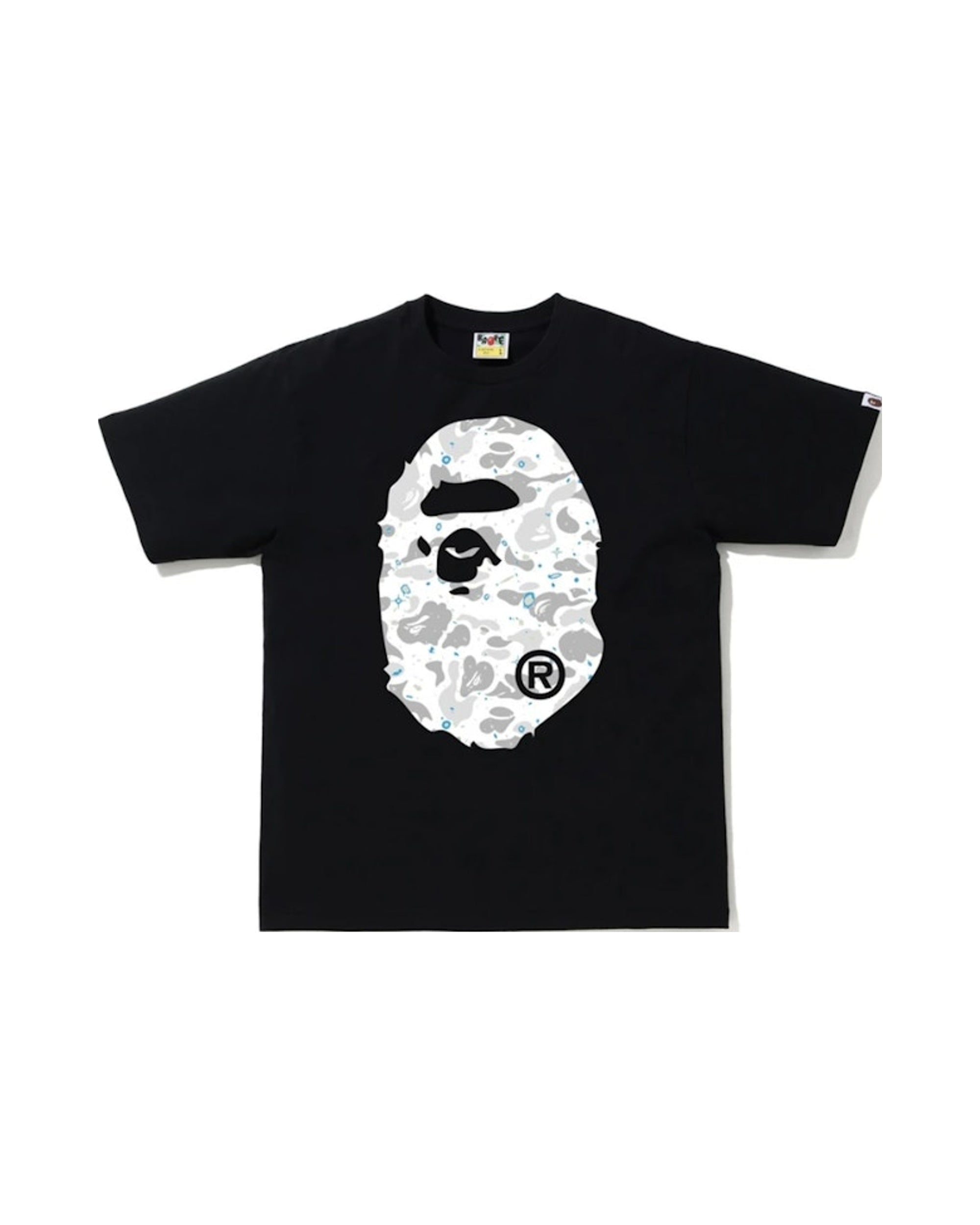 BAPE A Bathing Ape Space Camo Big Ape Head Tee Black
