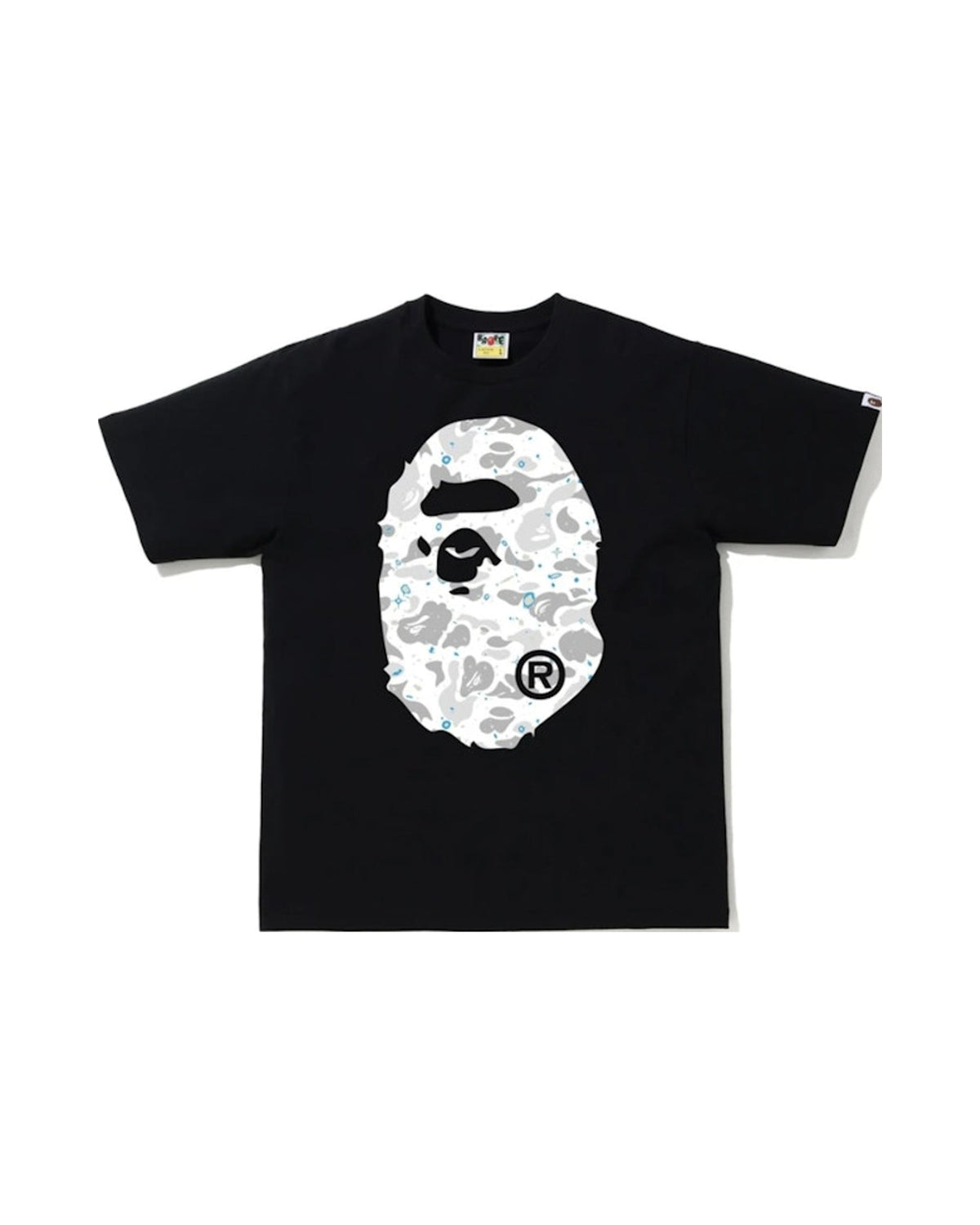 BAPE A Bathing Ape Space Camo Big Ape Head Tee Black