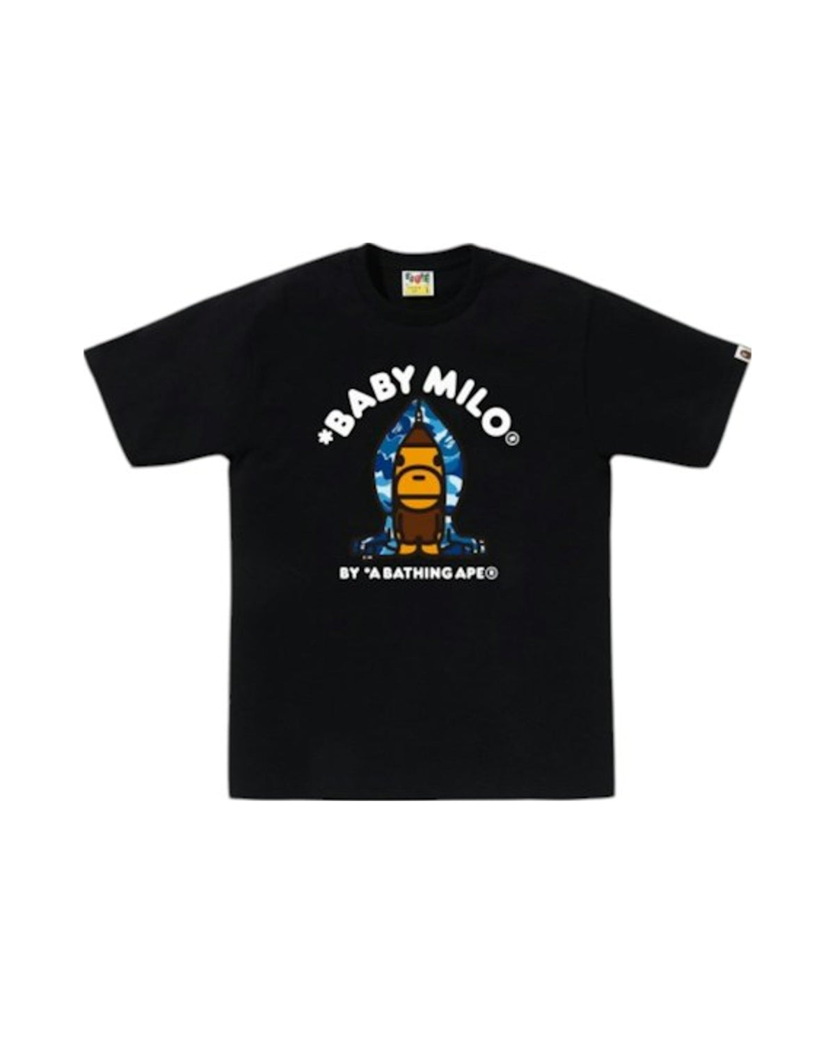 BAPE ABC Blue Camo Baby Milo Hoodie Tee Black