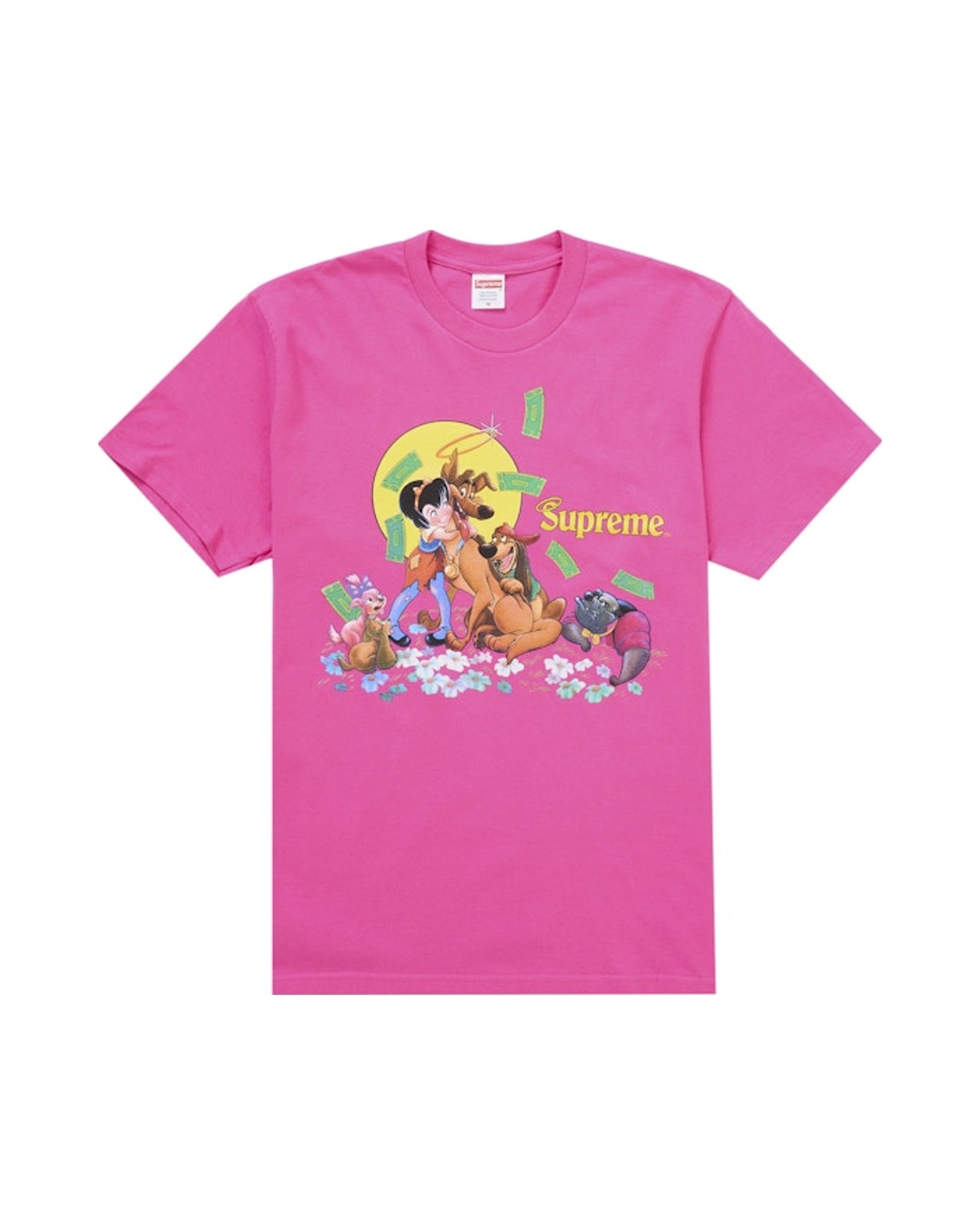 Supreme All Dogs Go To Heaven Tee Fuchsia