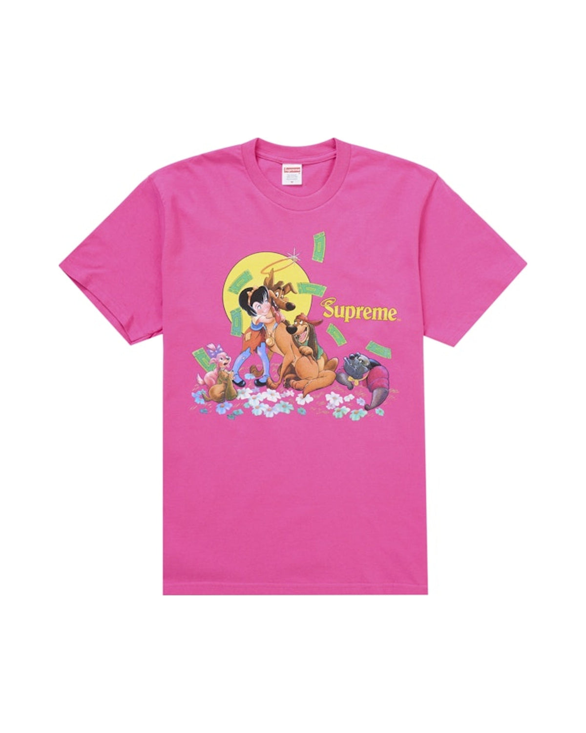 Supreme All Dogs Go To Heaven Tee Fuchsia