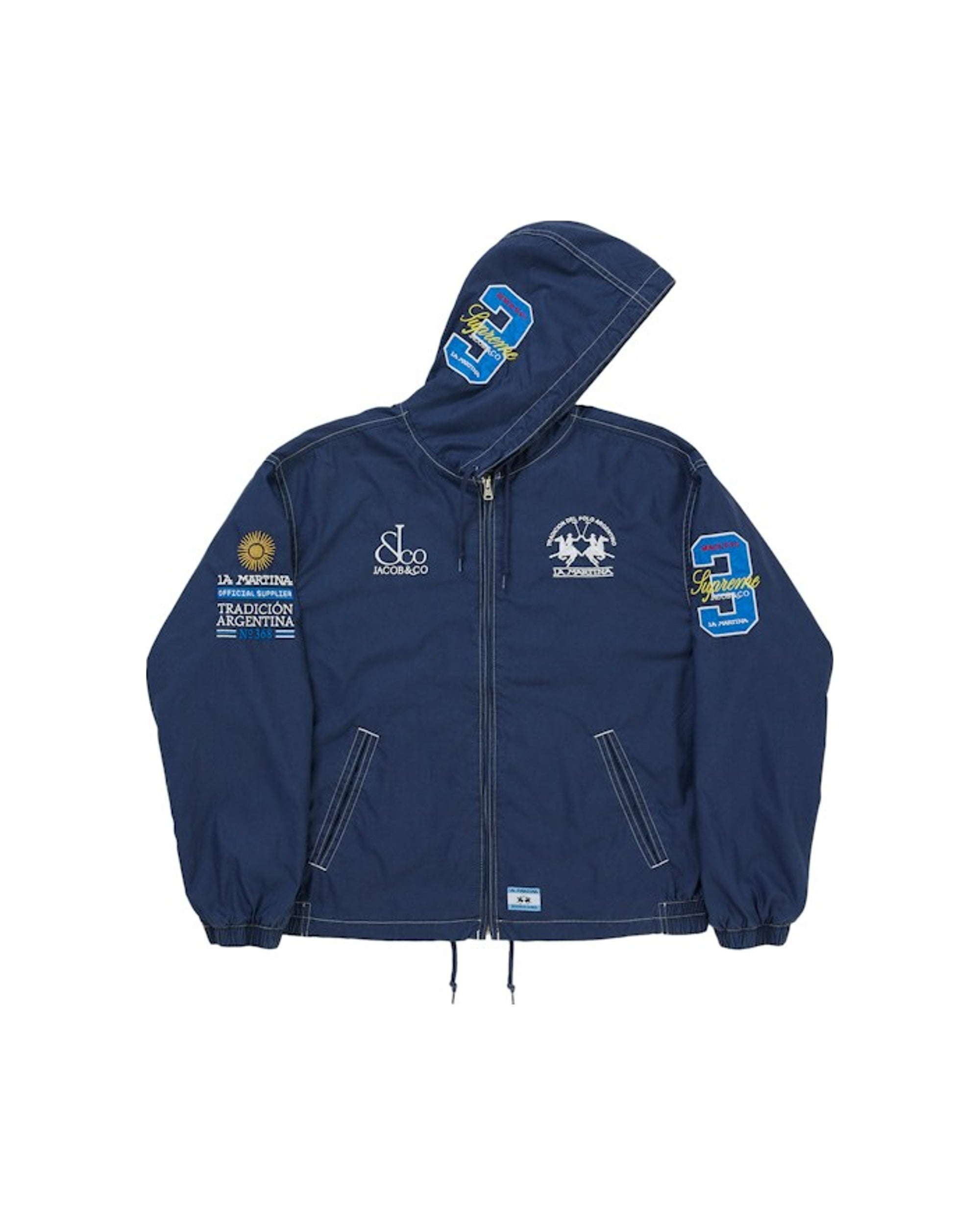 Supreme La Martina Lightweight Hooded Jacket Blue