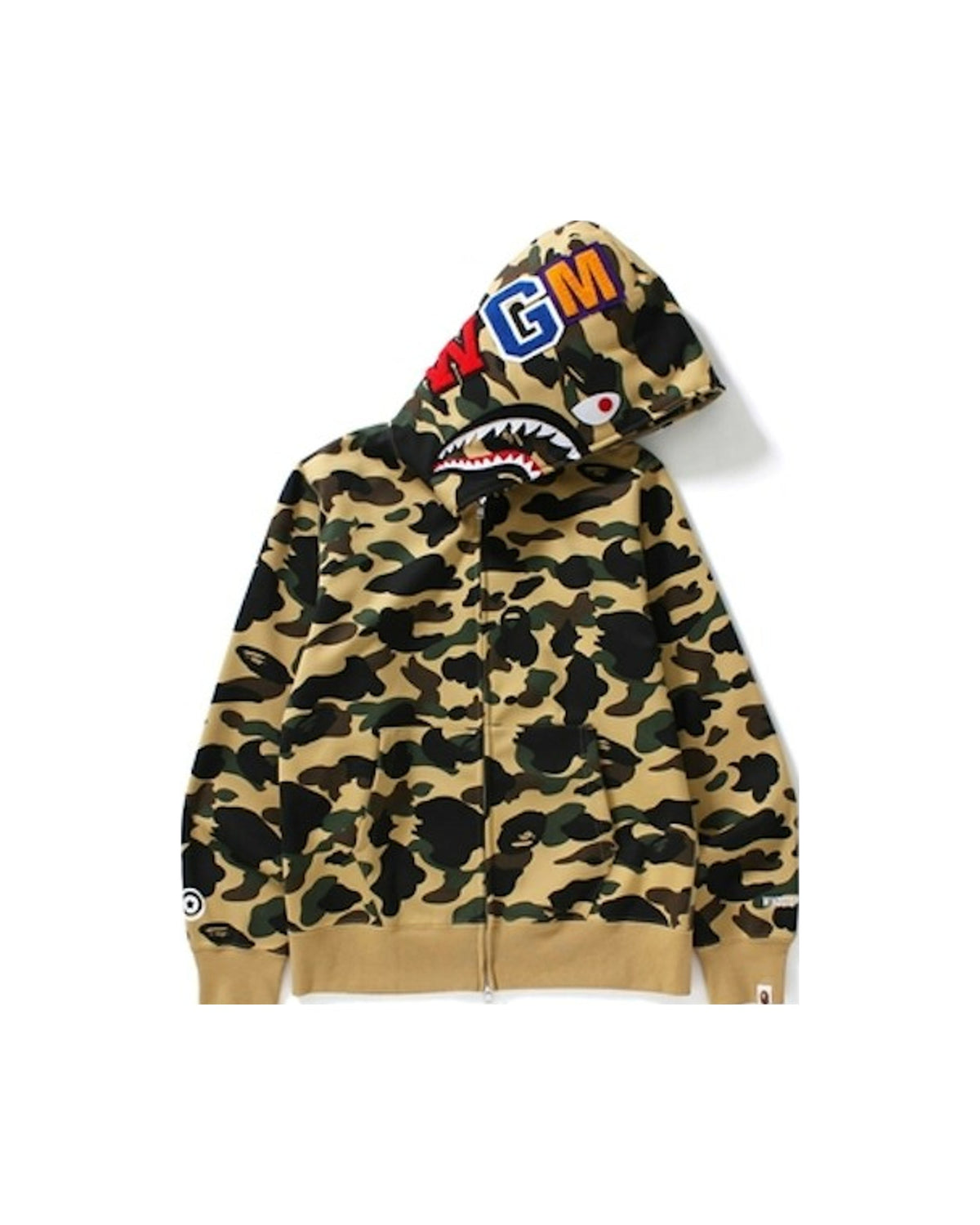 BAPE 1st Camo Windstopper Shark Full Zip Hoodie Yellow