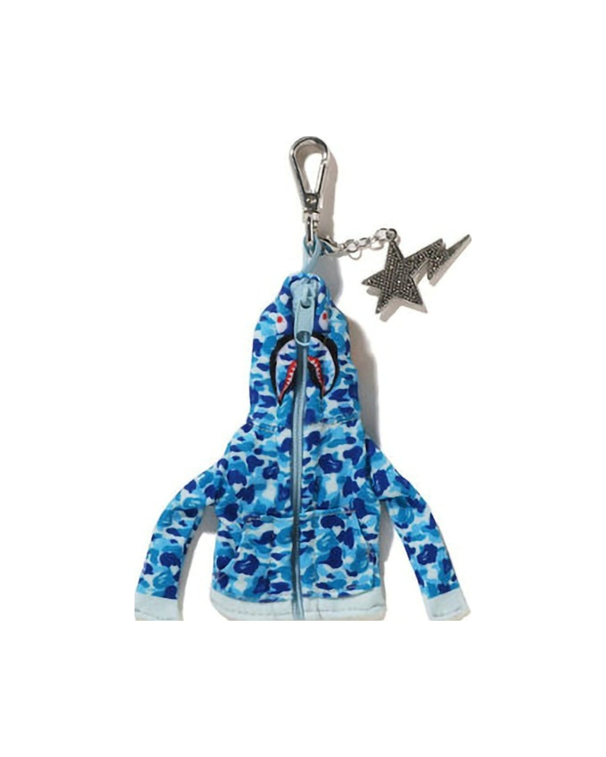 BAPE Shark Full Zip Hoodie Keychain Blue