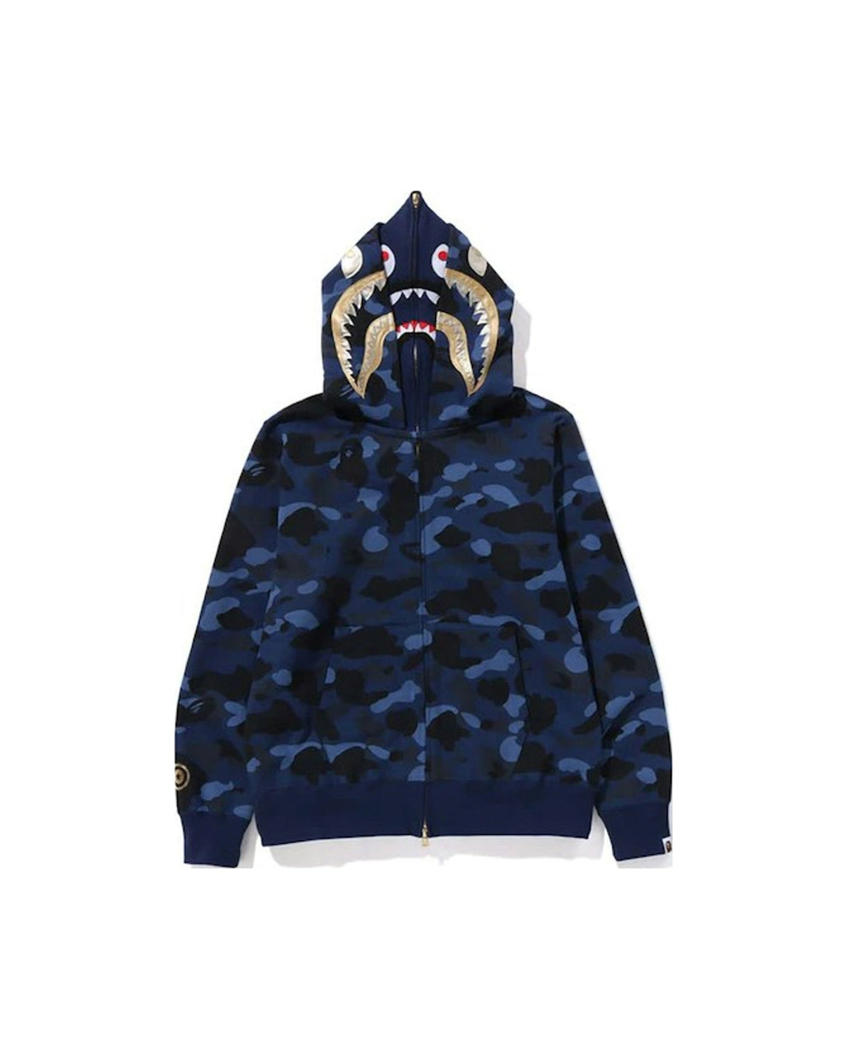 BAPE Color Camo Double Shark Full Zip Hoodie (SS24) Navy