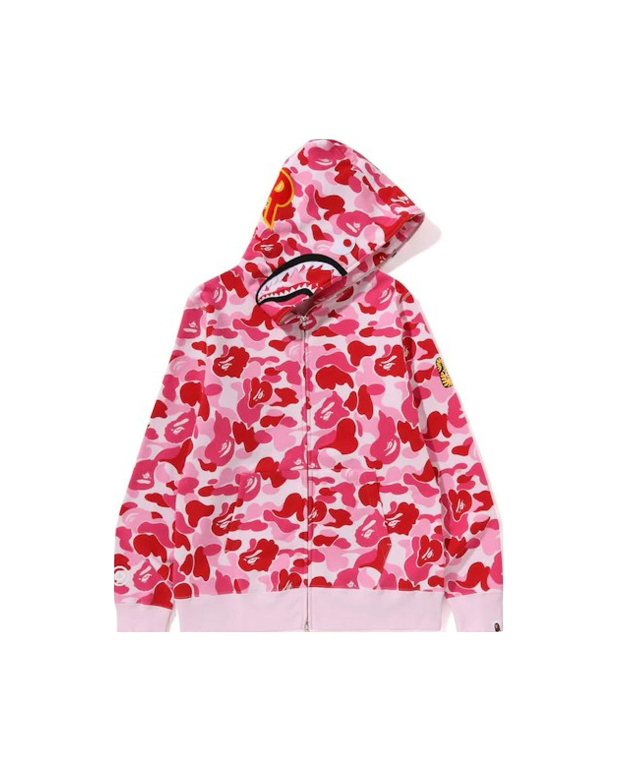 BAPE ABC Camo Shark PONR Full Zip Hoodie Pink
