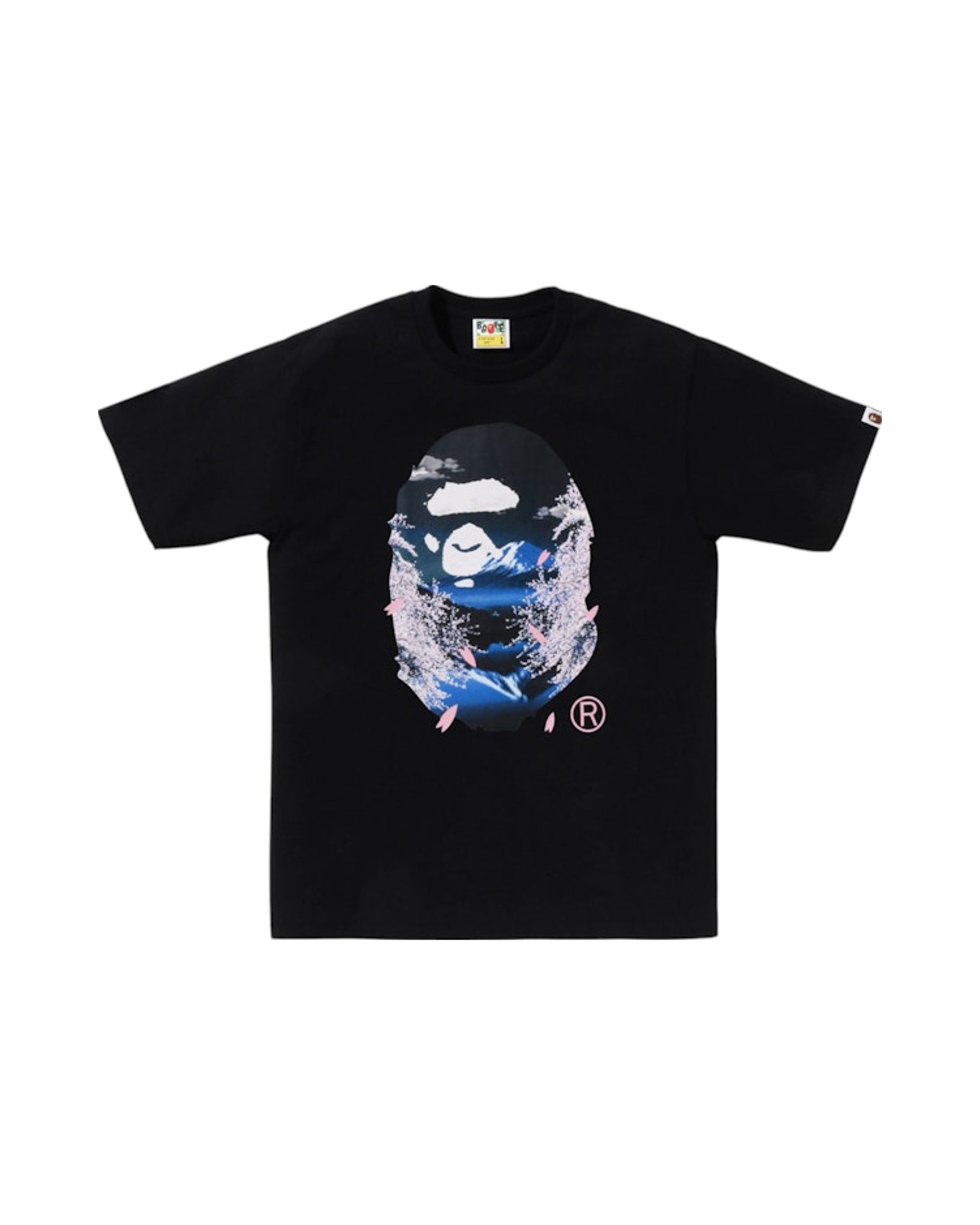 BAPE Sakura Photo Ape Head Tee (SS25) Black