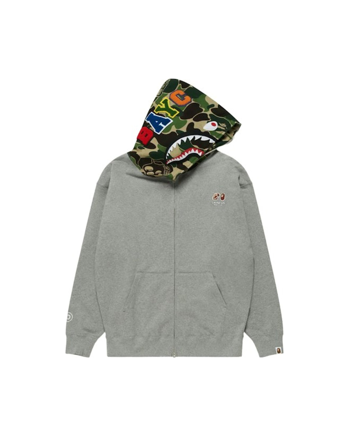 BAPE x BAYC Shark Full Zip Hoodie Grey