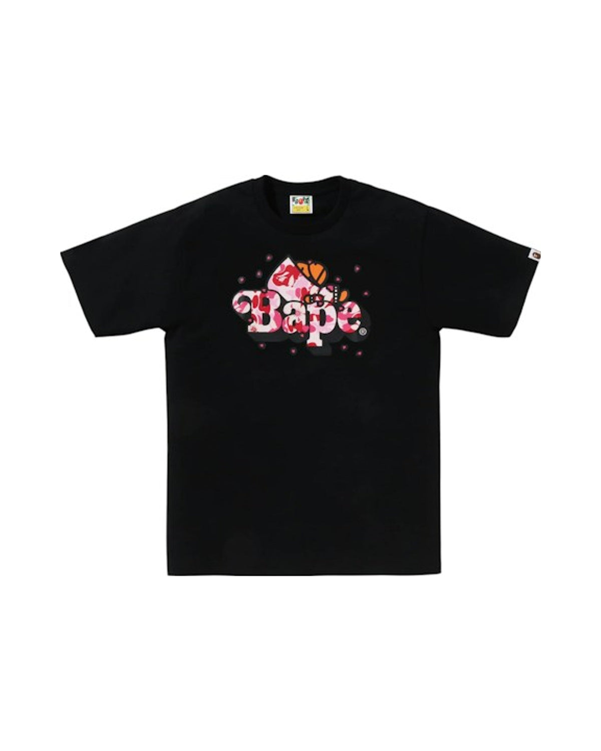 BAPE ABC Sakura Camo Milo On Bape Tee (SS26) Black