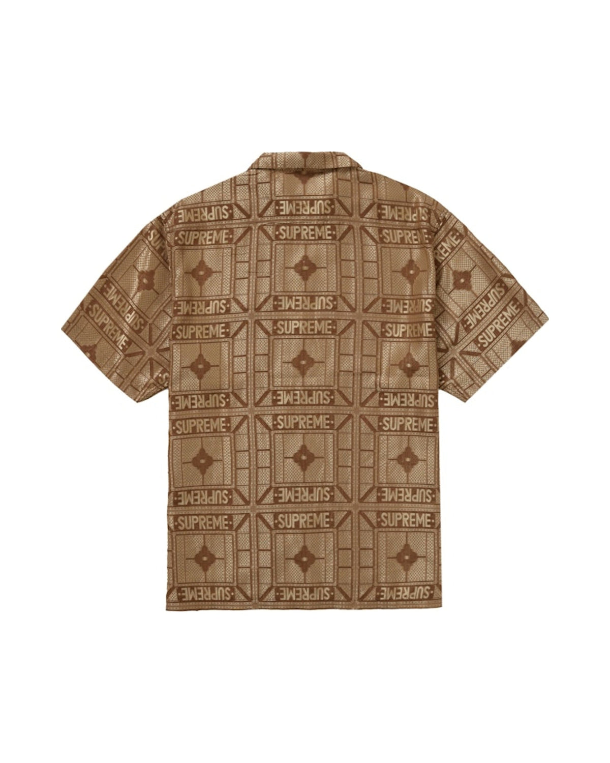 Supreme Tray Jacquard S/S Shirt Tan