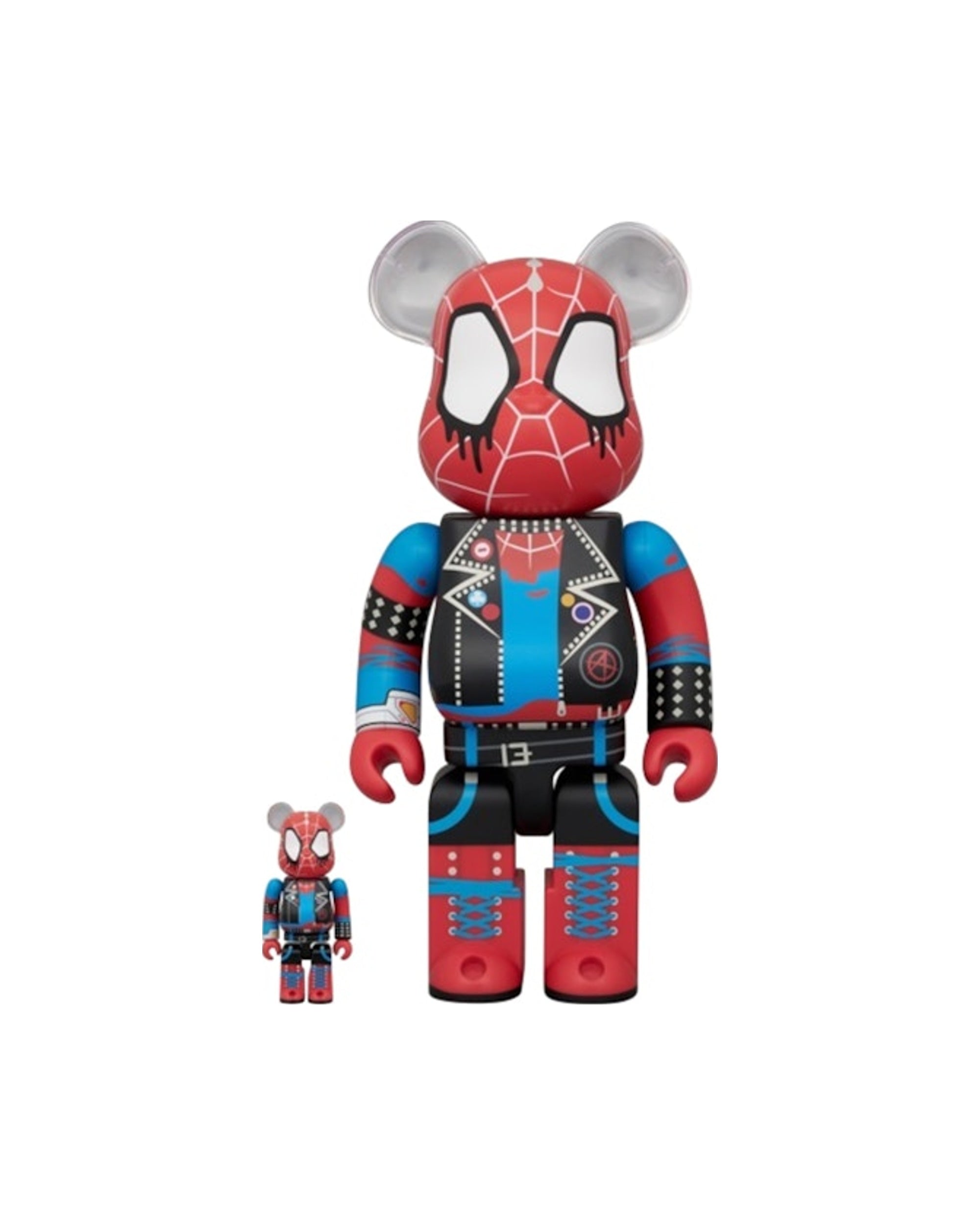 Bearbrick Marvel Spider-Man Across the Spiderverse Spider-Punk 100% & 400% Set