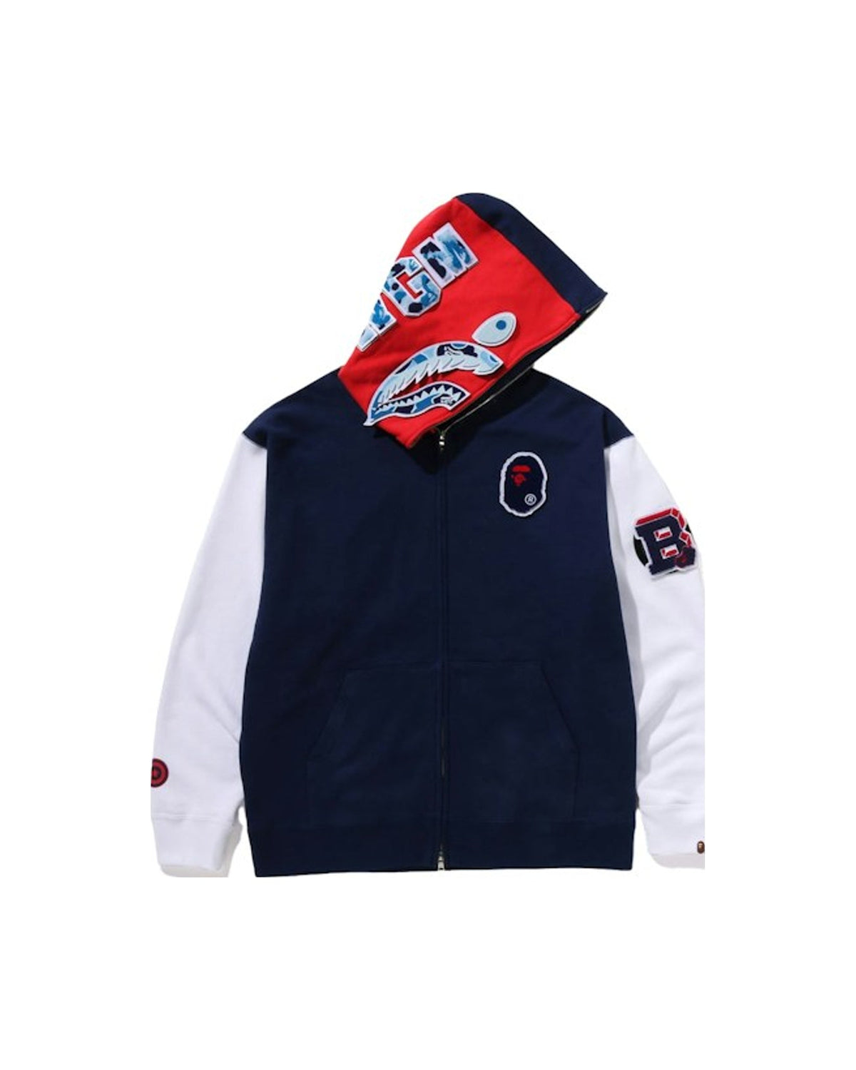 BAPE Shark Full Zip UK Hoodie Navy