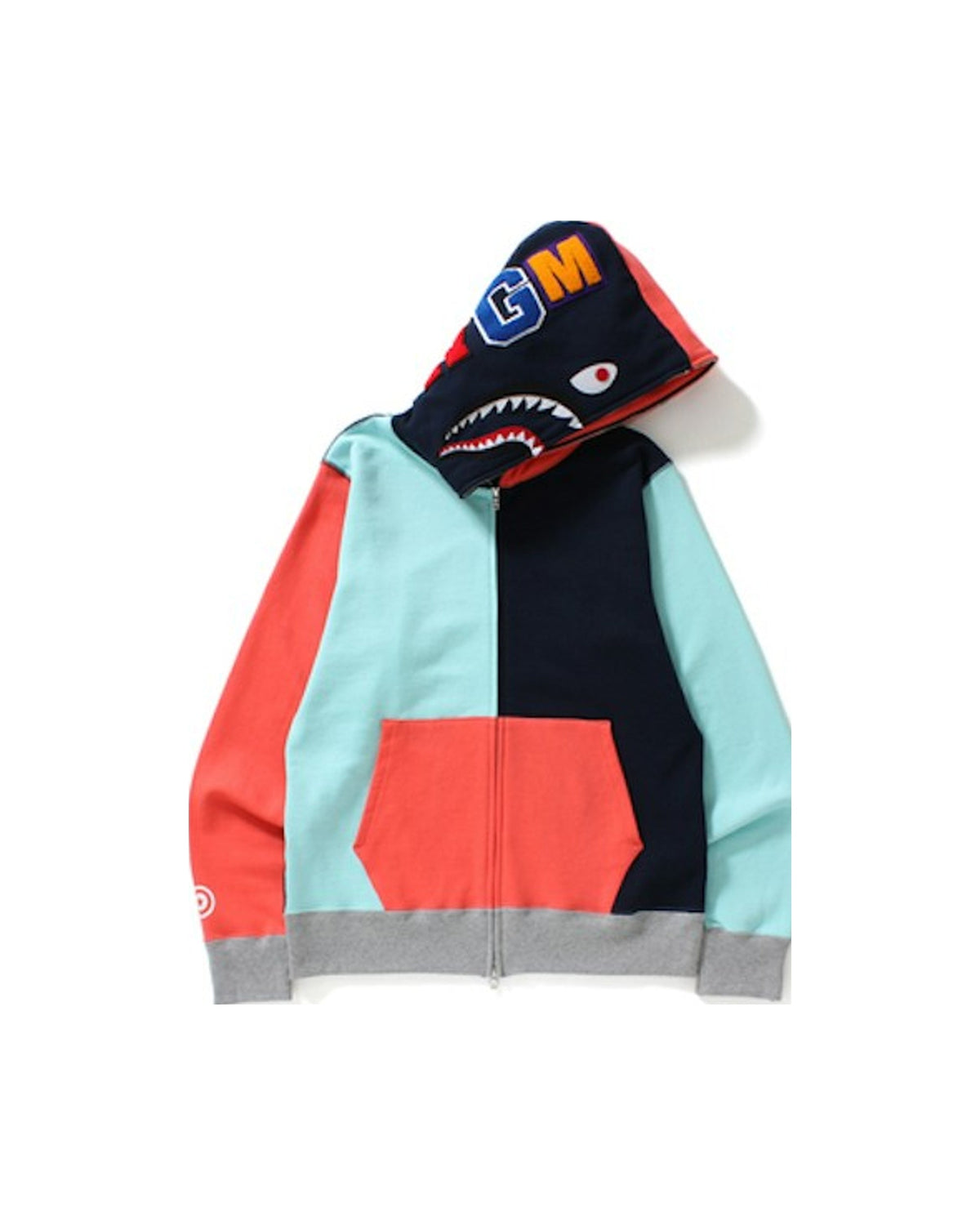 BAPE Multi Shark Full Zip Hoodie Navy
