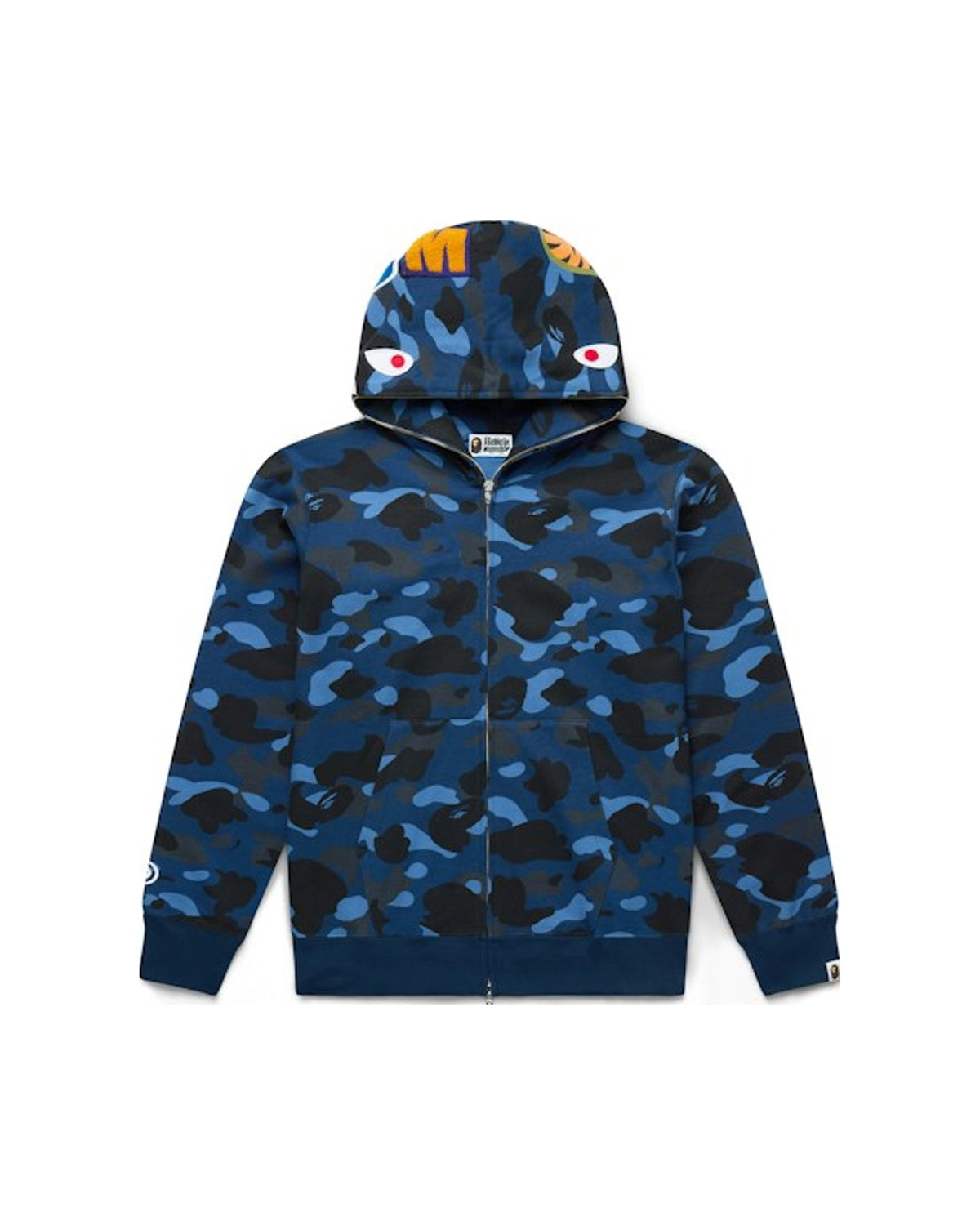 BAPE Color Camo Shark Full Zip  Hoodie Blue