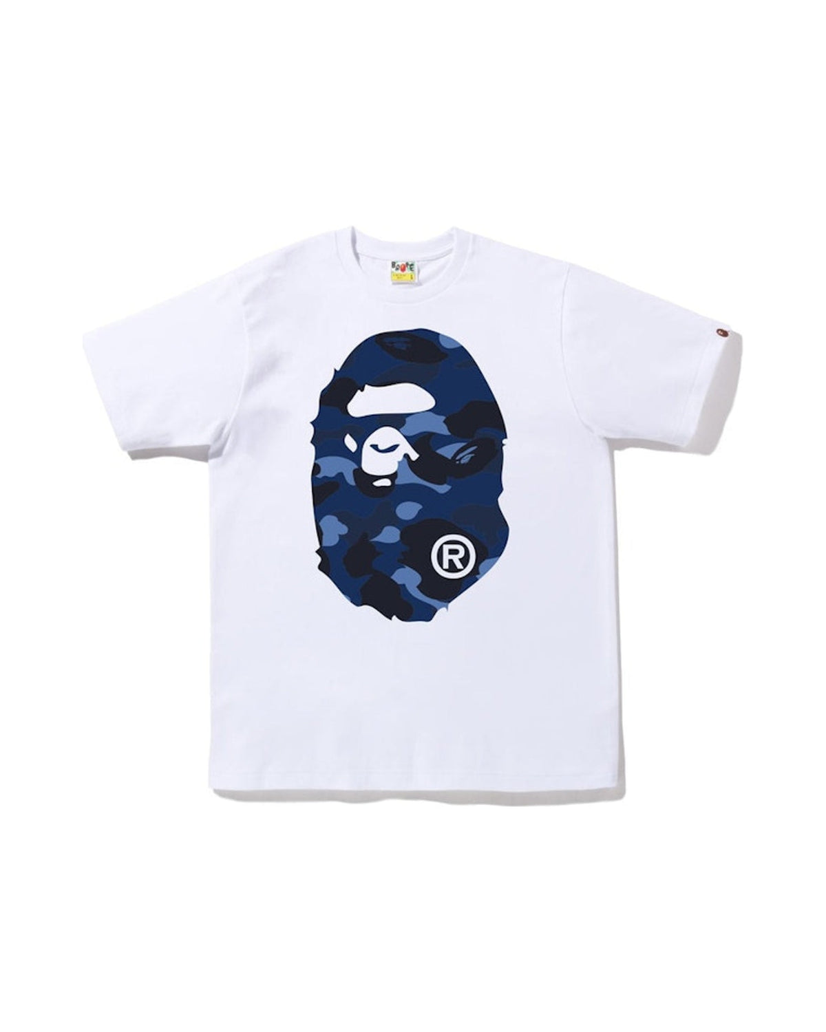 BAPE Color Camo Big Ape Head Tee White Blue