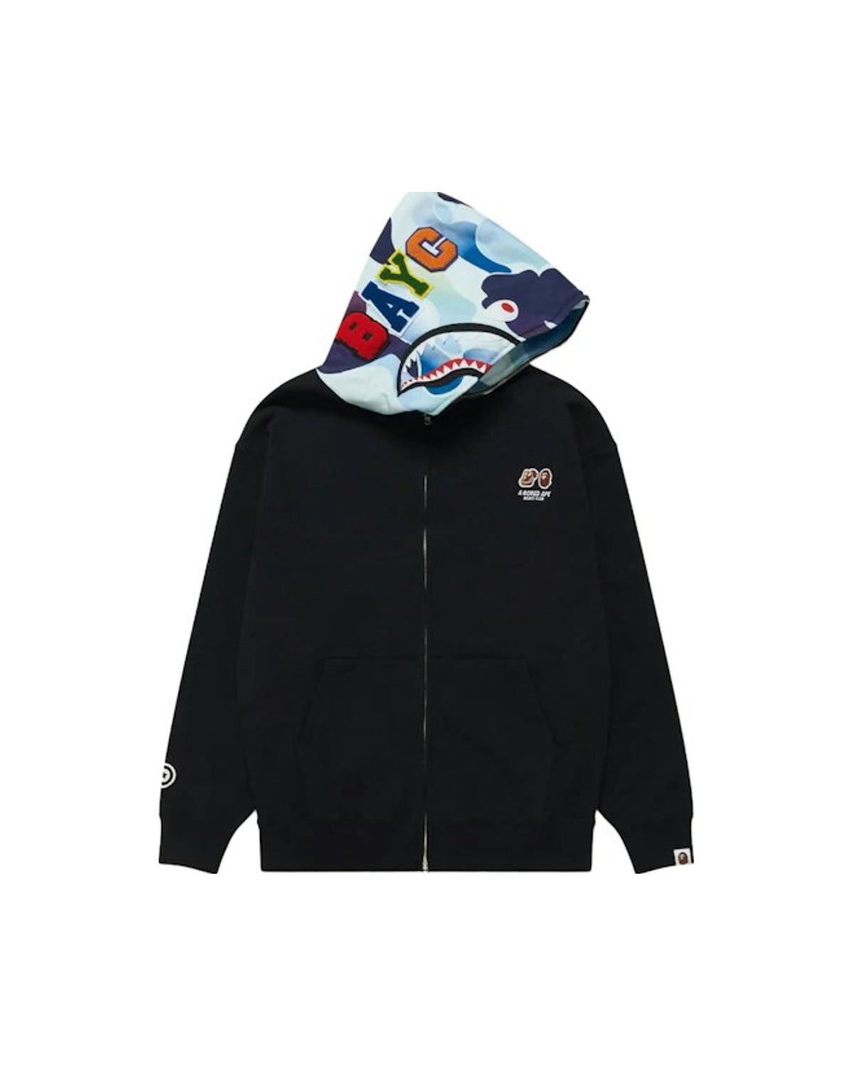 BAPE x BAYC Shark Full Zip Hoodie Black