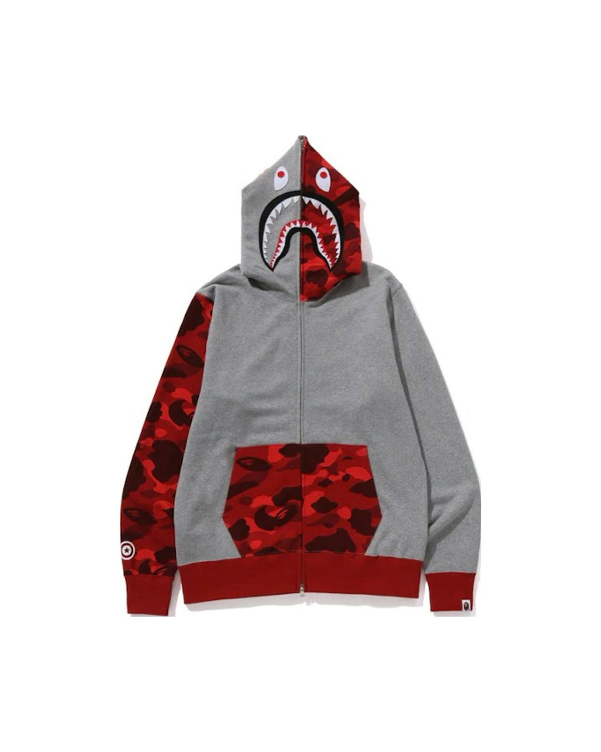 BAPE Color Camo Shark Full Zip Hoodie (FW23) Red
