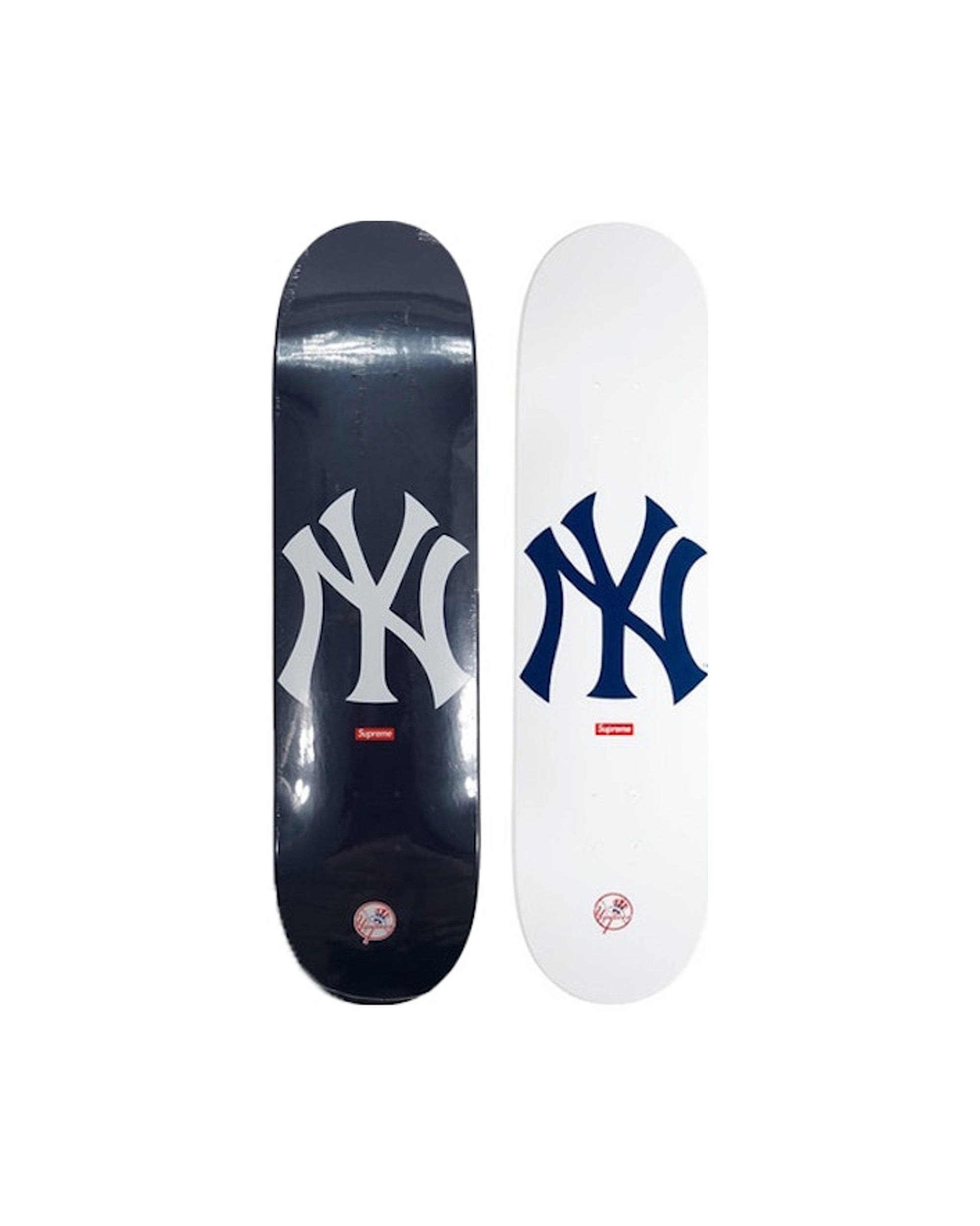 Supreme New York Yankees Skateboard Deck Navy/White Set