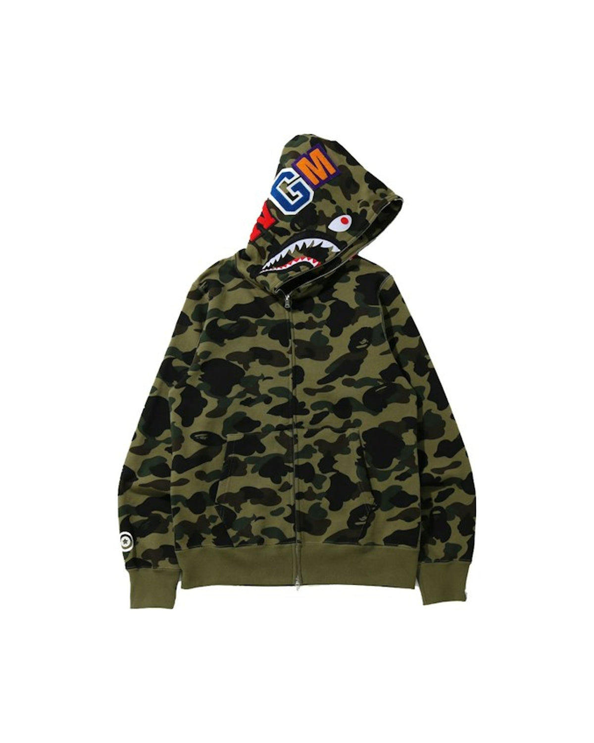 BAPE 1st Camo Shark Full Zip Hoodie (FW21) Green