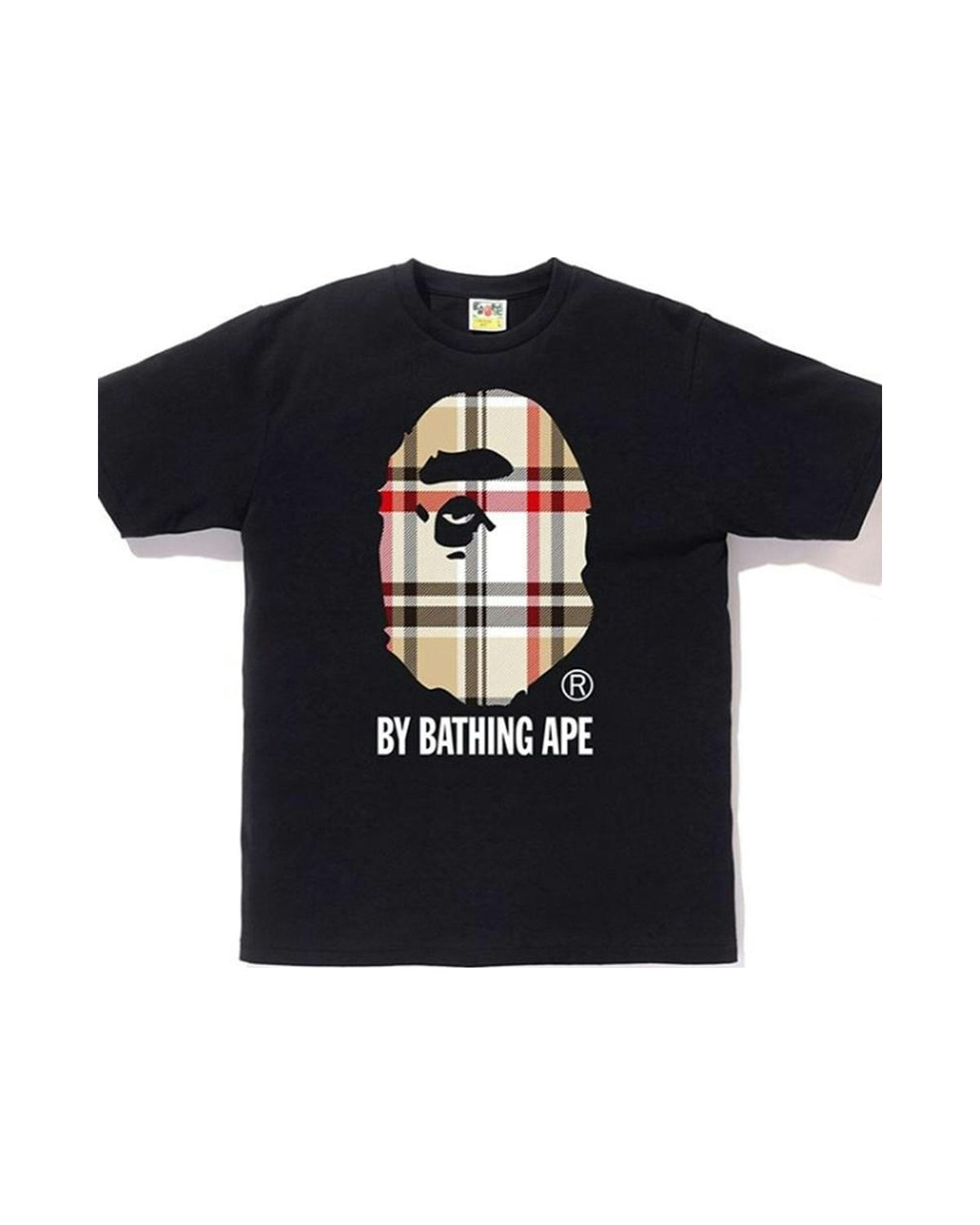 BAPE A Bathing Ape Check by Bathing Tee Black/Beige