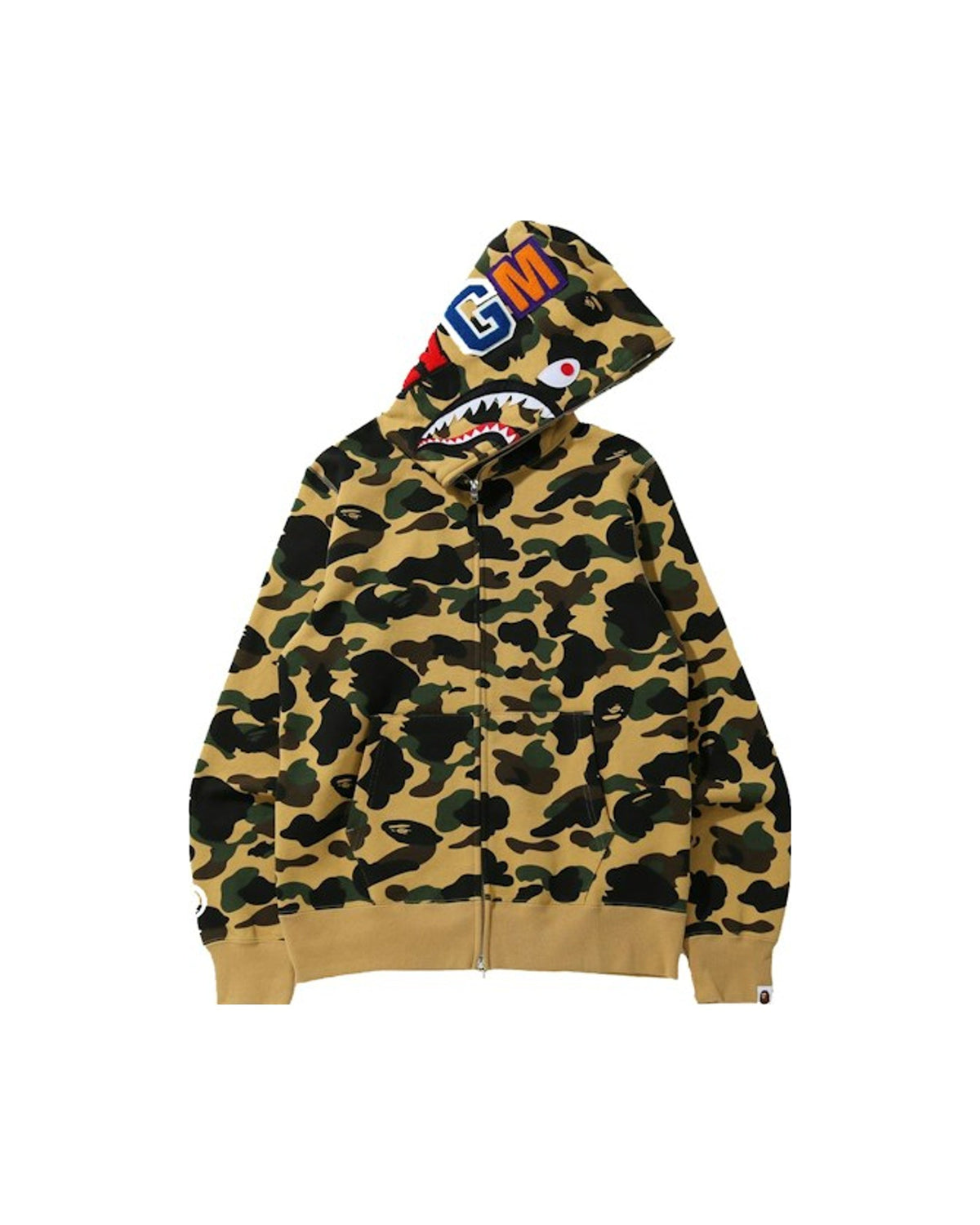 BAPE 1st Camo Shark Full Zip Hoodie (FW21) Yellow