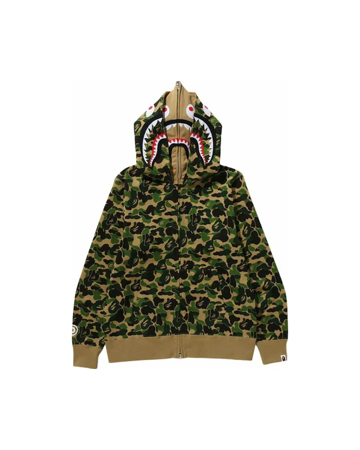 BAPE ABC Camo Double Shark Full Zip Hoodie (FW23) Green