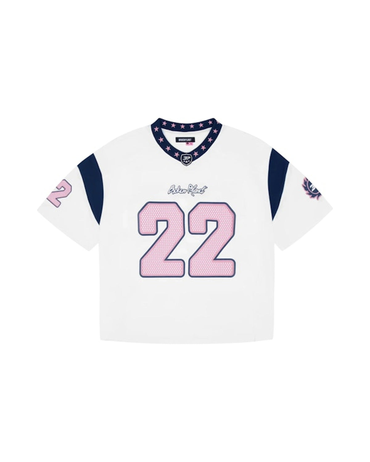 Broken Planet Market All Star Jersey White/Blue/Pink