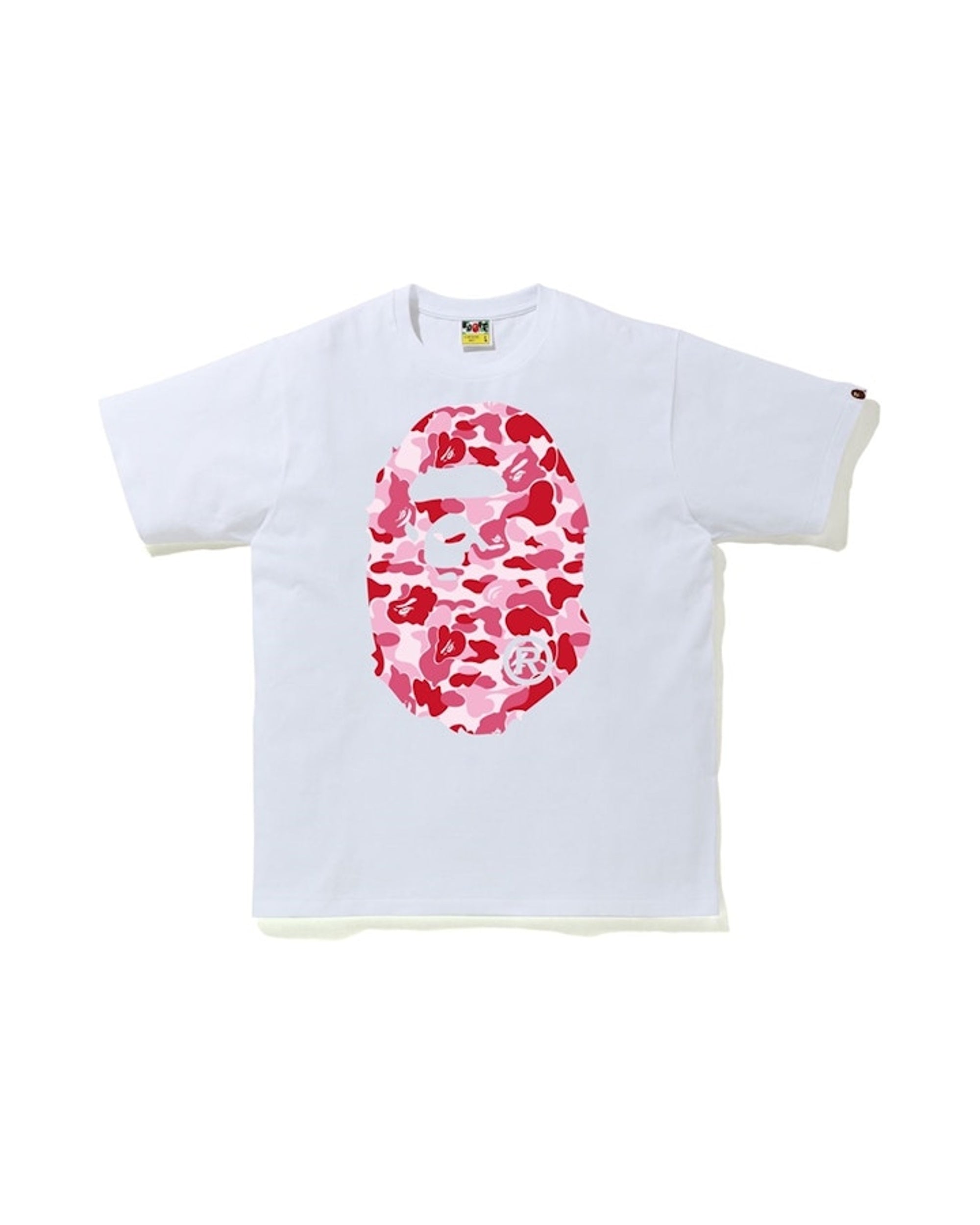 BAPE ABC Camo Big Ape Head Tee White/Pink