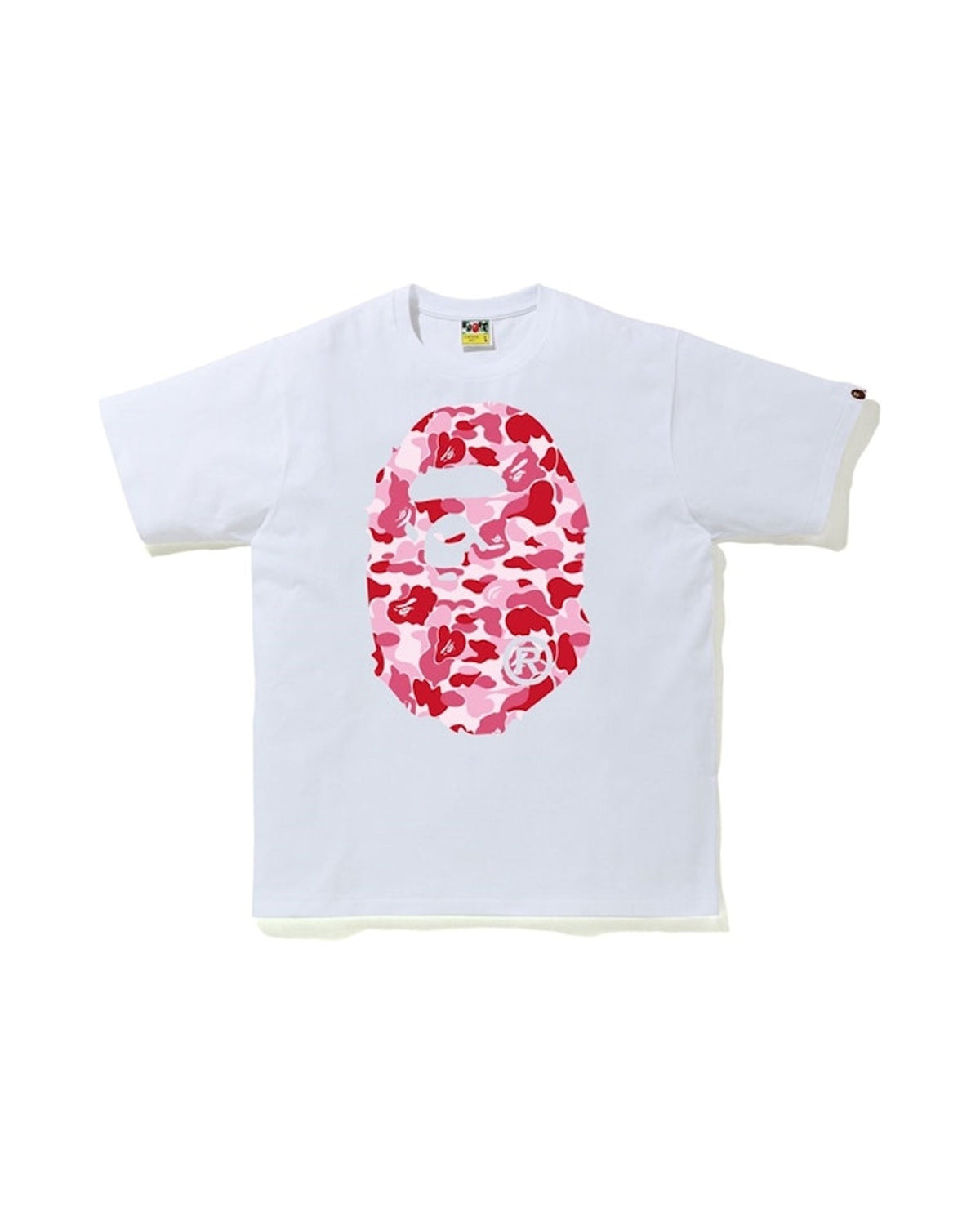 BAPE ABC Camo Big Ape Head Tee White/Pink