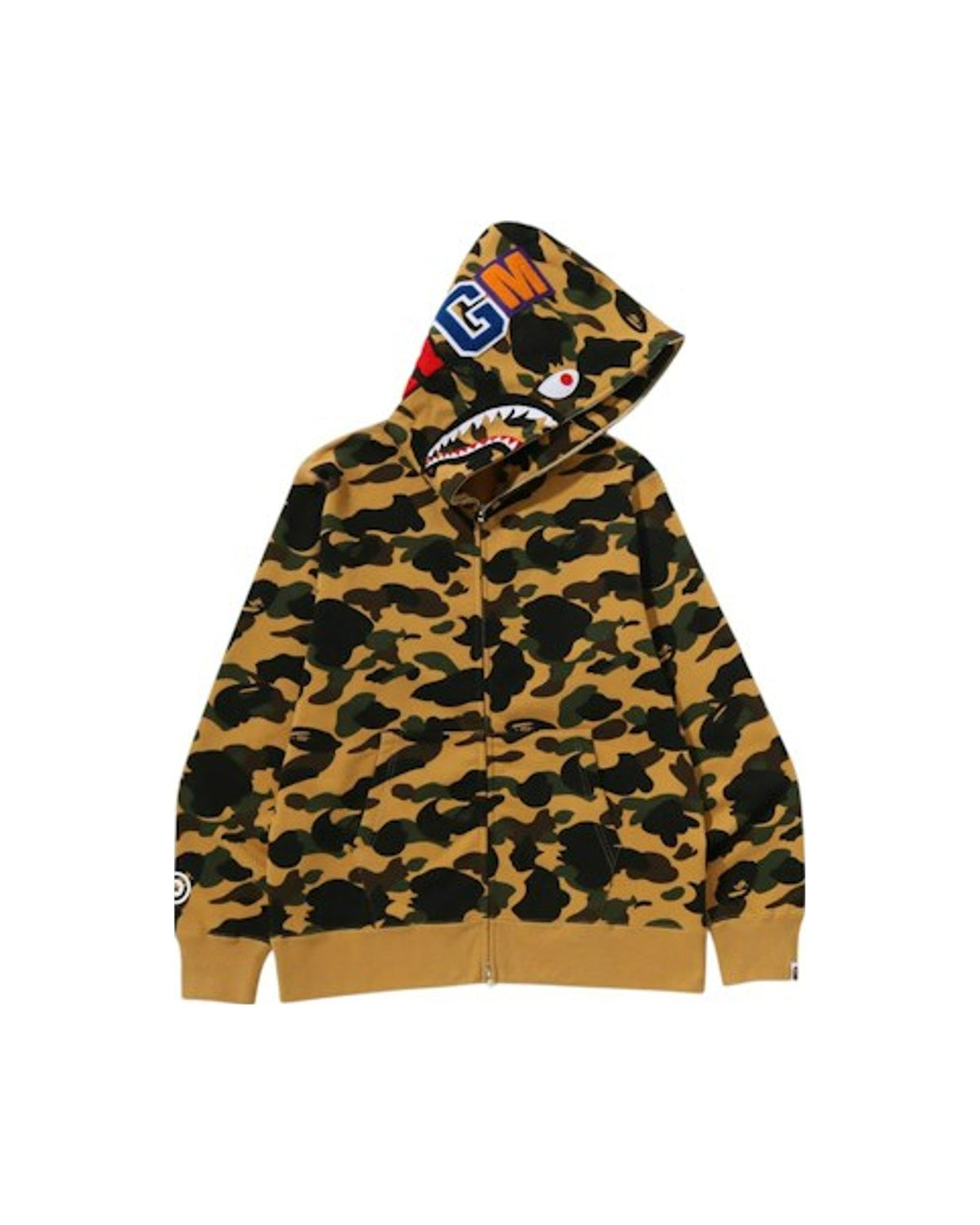 BAPE 1st Camo Shark Full Zip Hoodie (FW25) Yellow