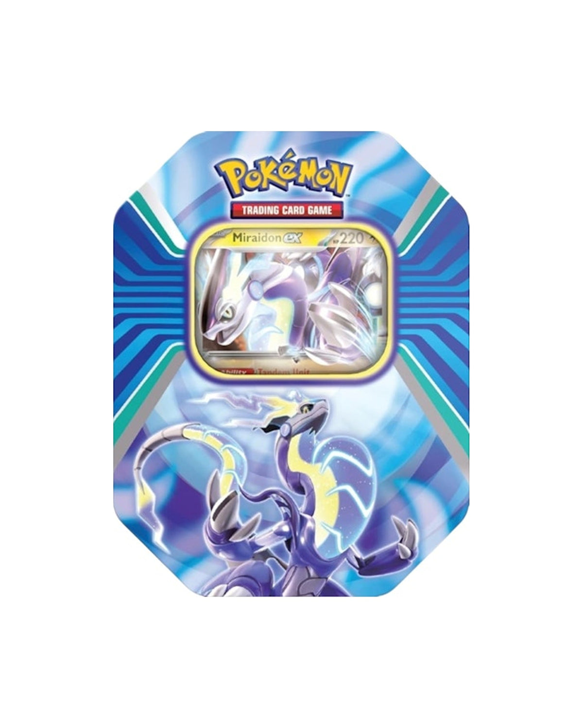 Pokémon Scarlet & Violet Paldea Legends Tin Miraidon Tin (1 Foil Card & 4 Booster Packs)