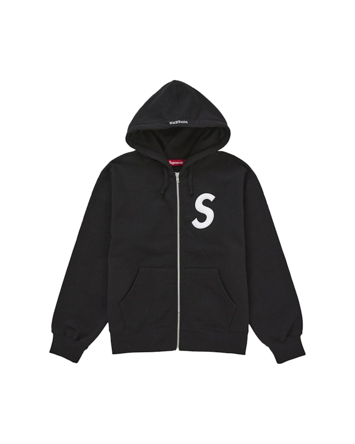 Supreme S Logo Zip Up Hooded Sweatshirt (FW25) Black