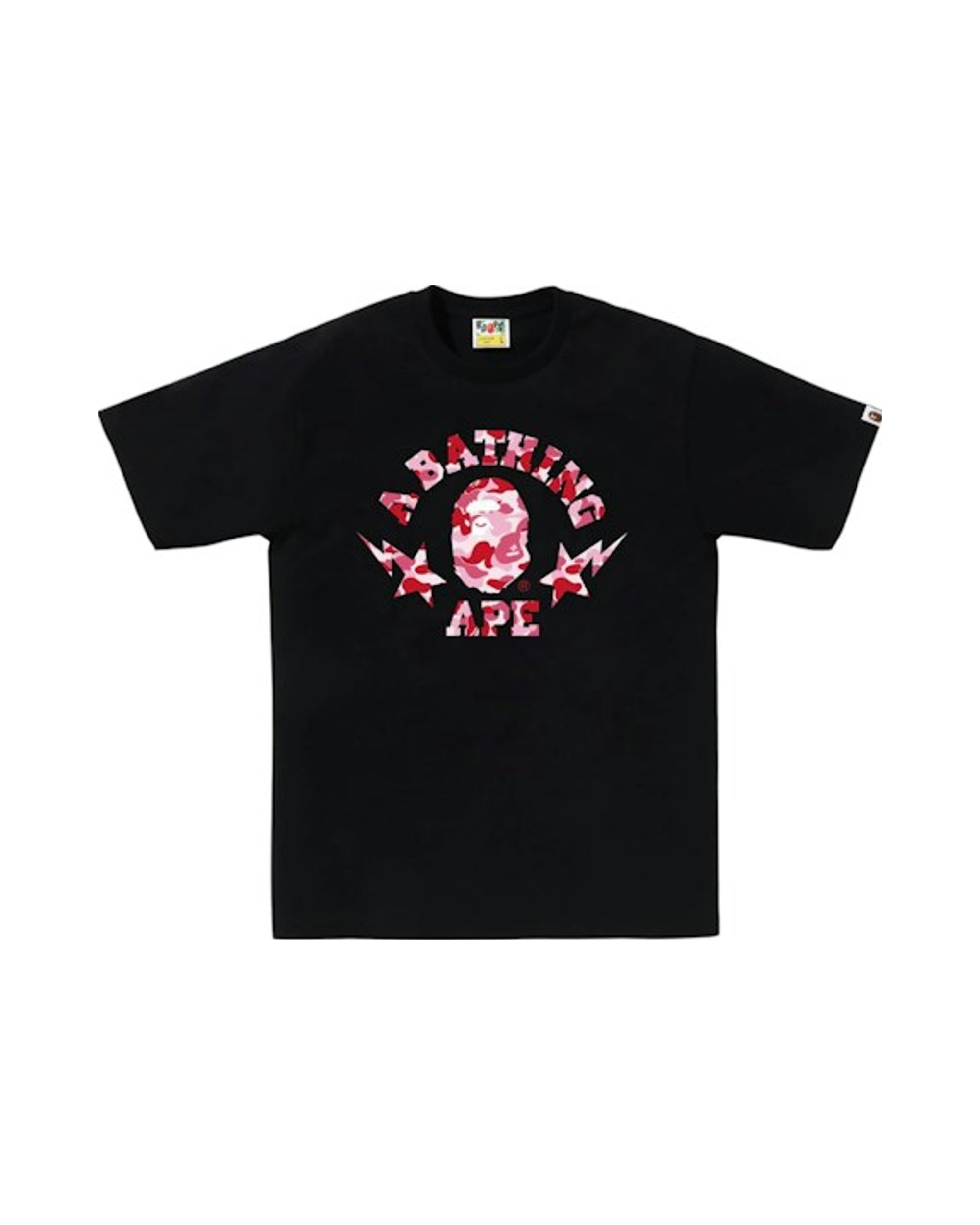 BAPE ABC Camo Sta College Tee Black/Pink