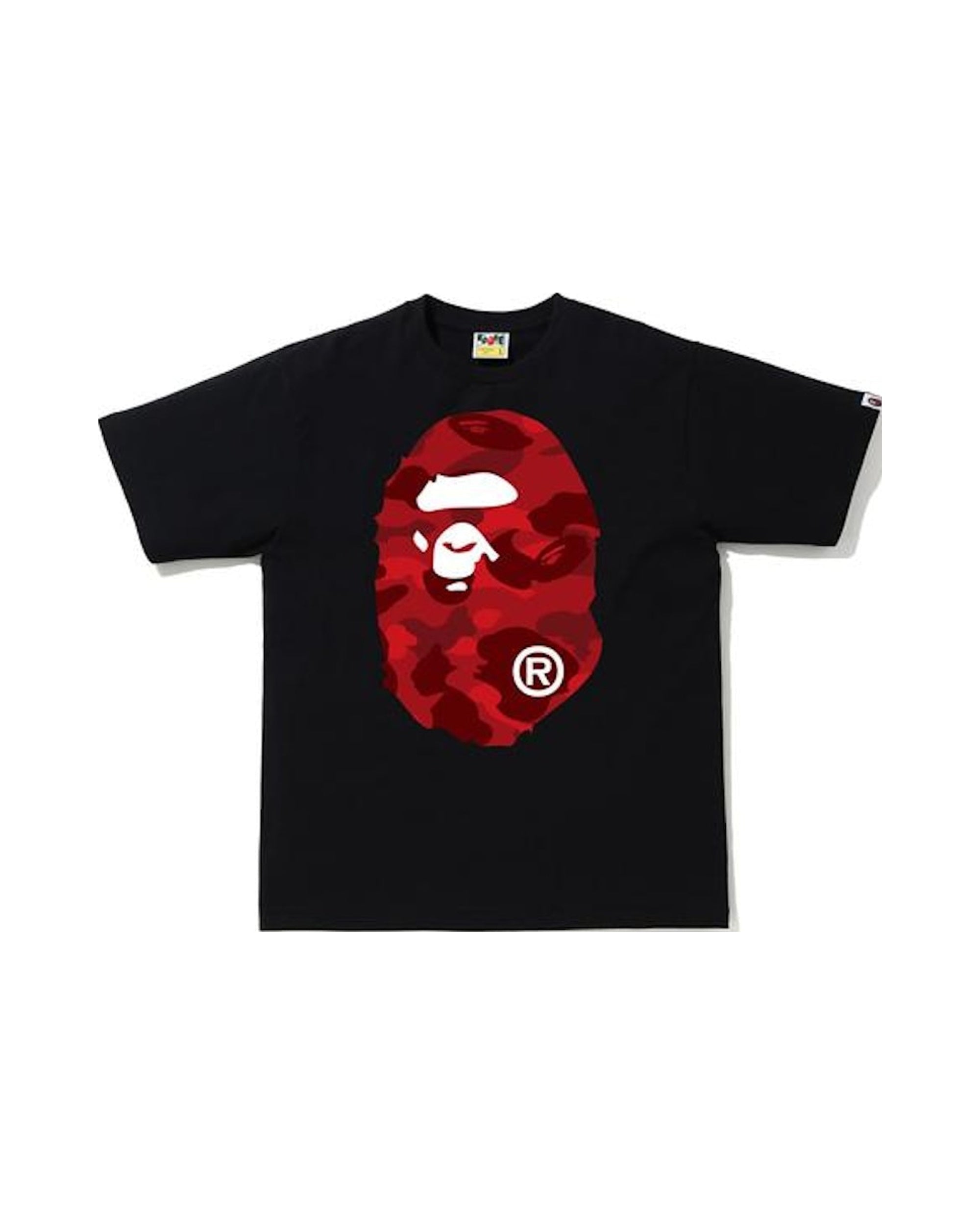 BAPE Color Camo Big Ape Head Tee Black/Red