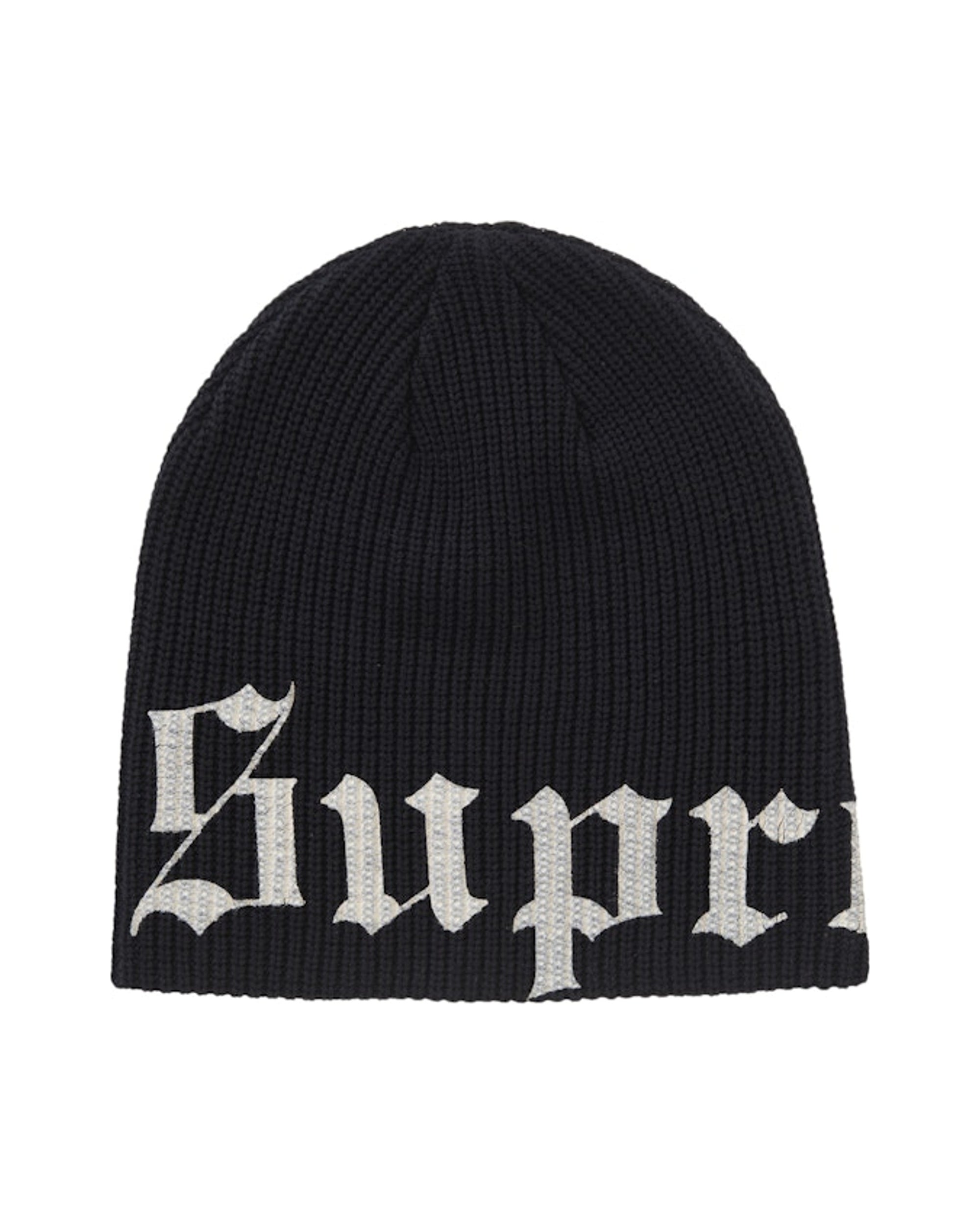 Supreme Old English Printed Beanie Black