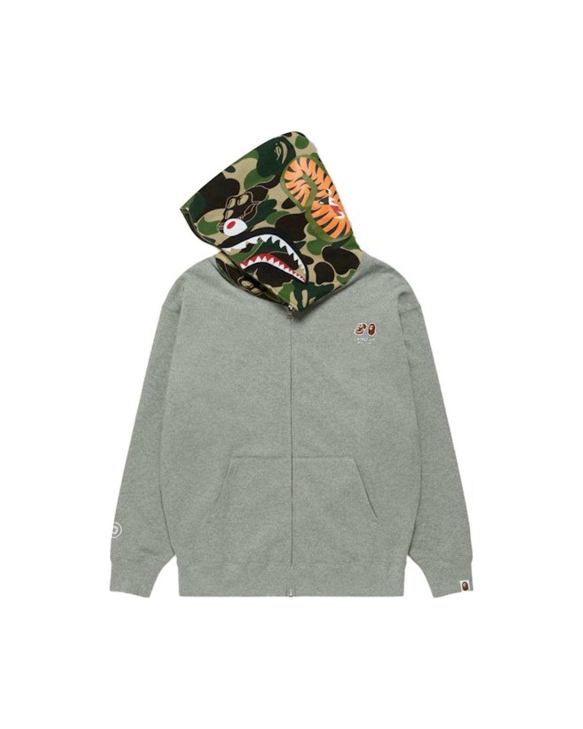 BAPE x BAYC Shark Full Zip Hoodie Grey