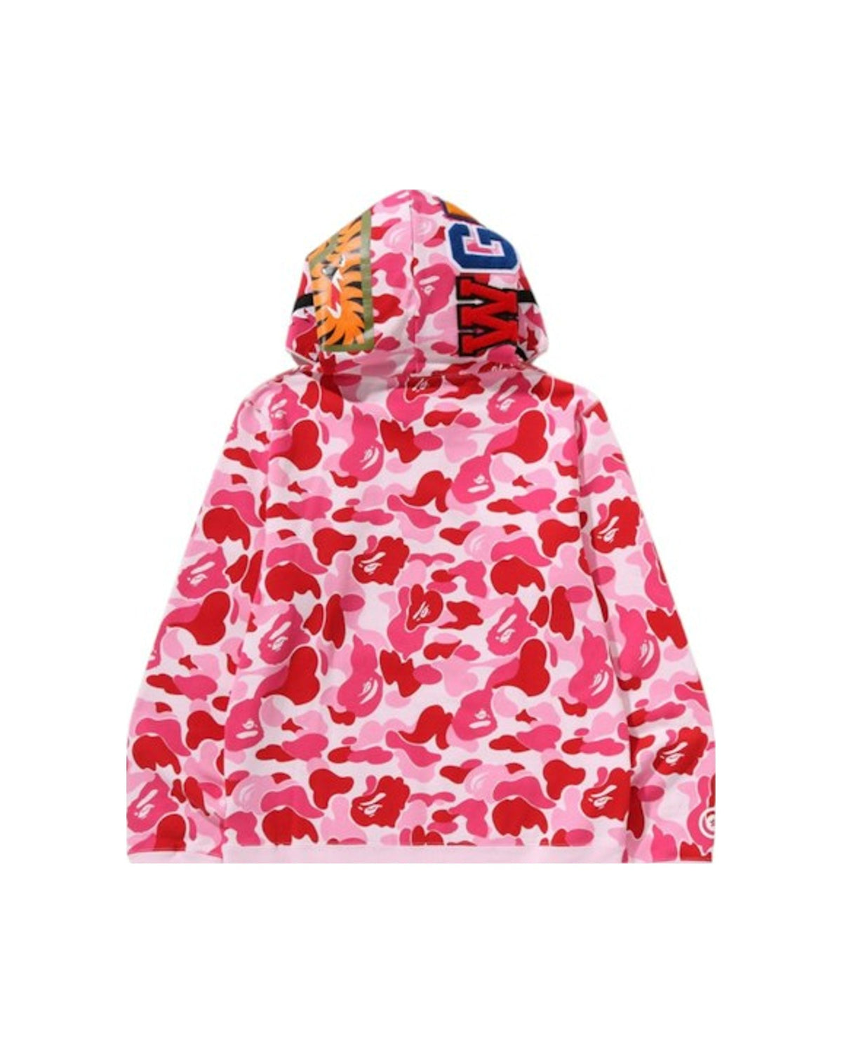 BAPE ABC Camo Shark Half Zip Pullover Hoodie Pink