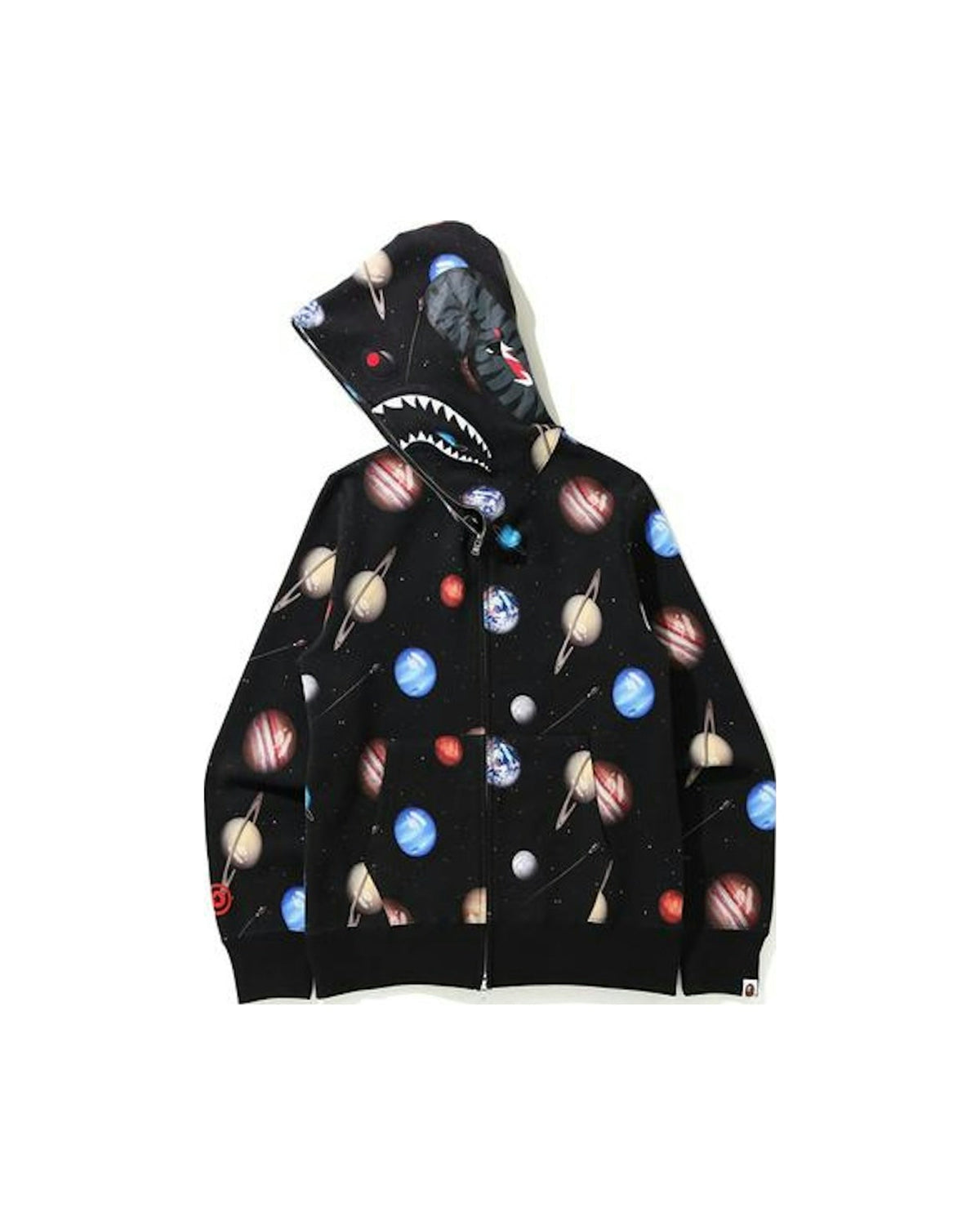 BAPE Galaxy Shark Full Zip Hoodie Black