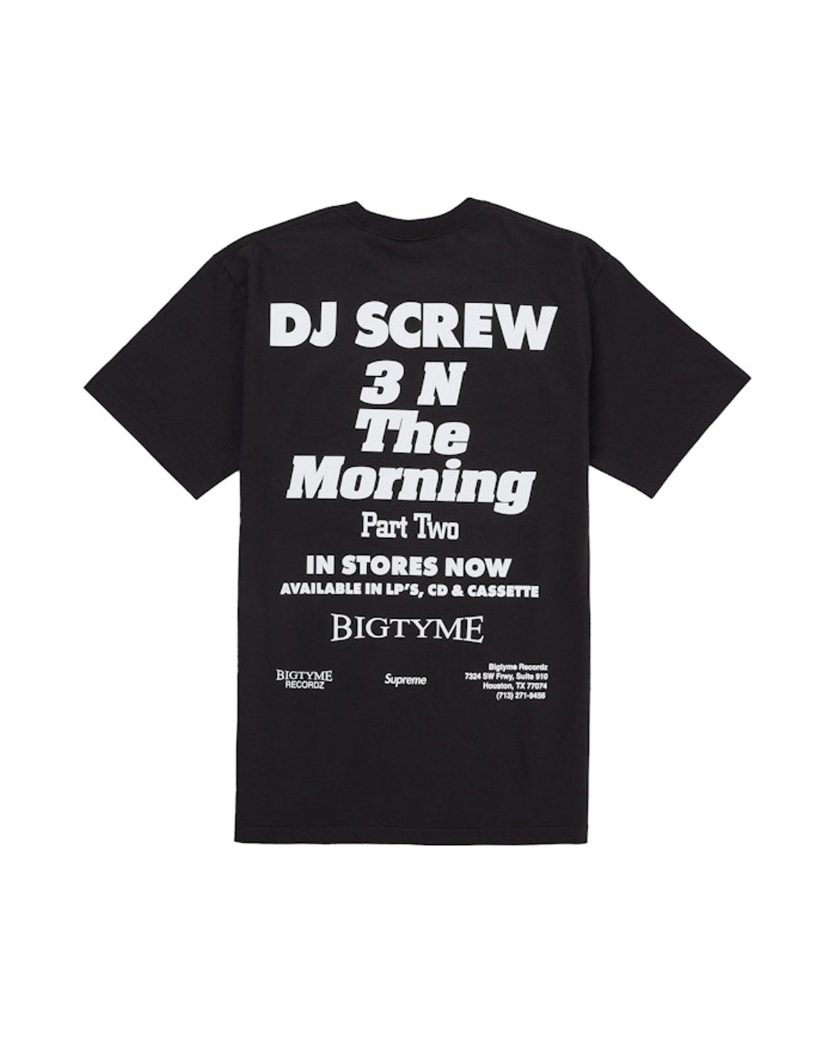 Supreme DJ Screw SUC Tee Black