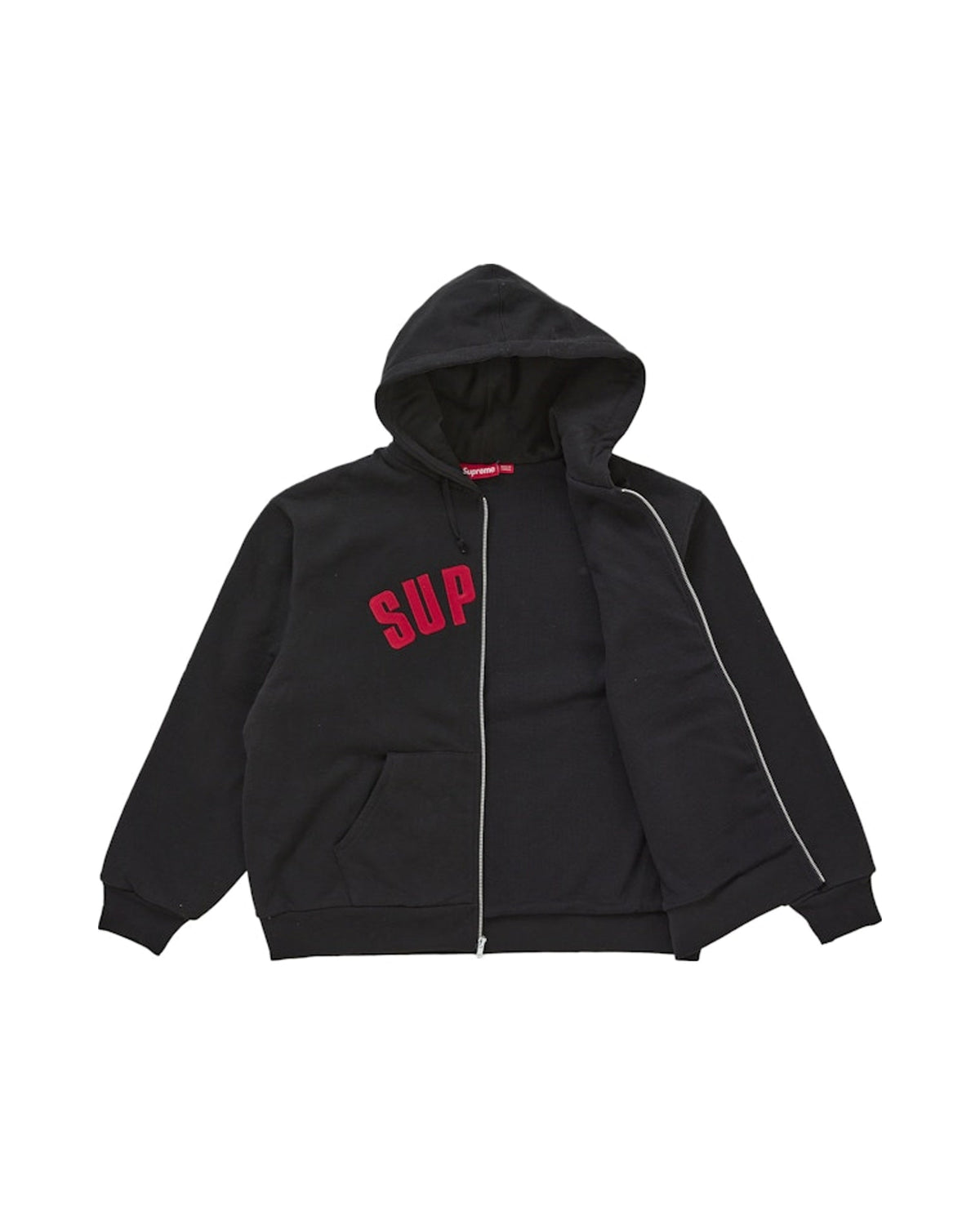 Supreme Arc Thermal Lined Zip Up Hooded Sweatshirt Black