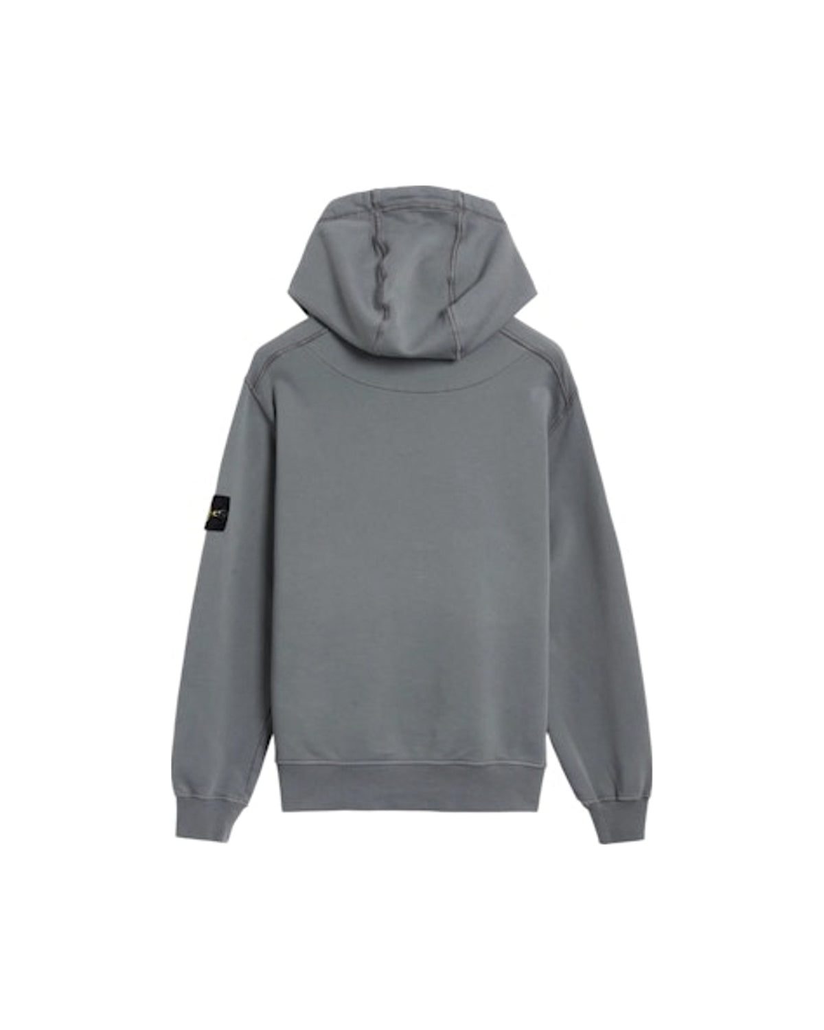 Stone Island 6100062 Organic Cotton Fleece Regular Fit Hooded Sweatshirt Gray